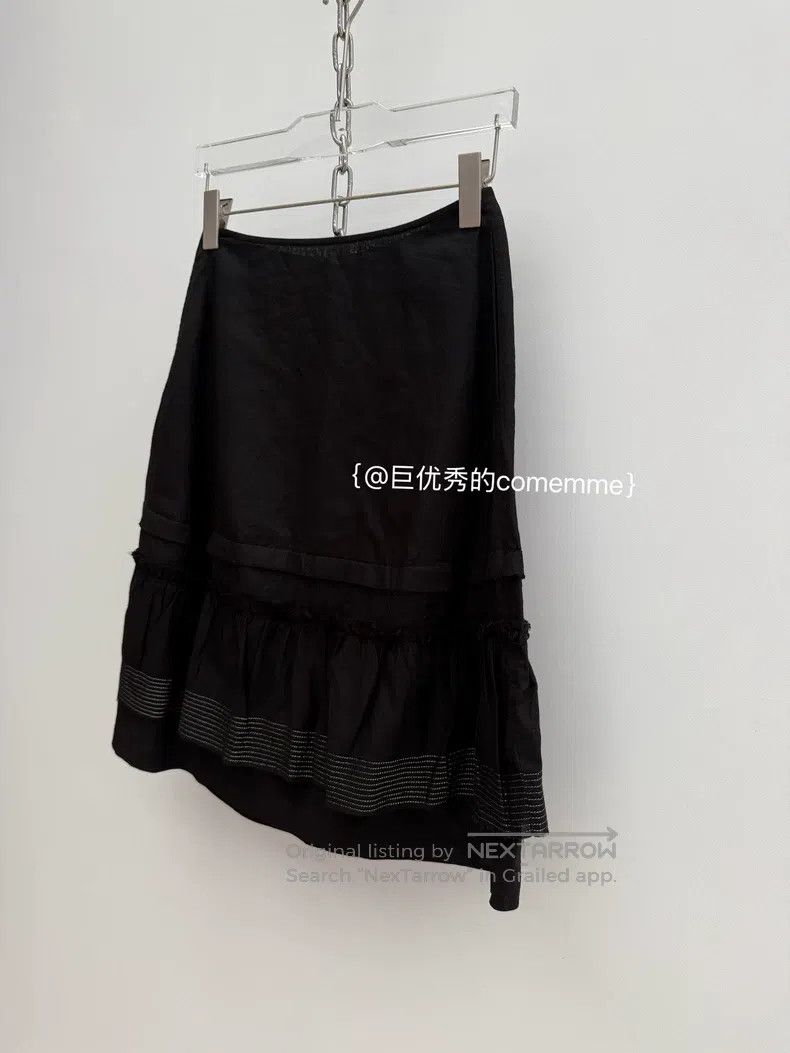 Comme des Garcons Comme Des Garcons size S Black pieced layered decorative v Size 23" - 4 Thumbnail