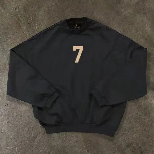 Japanese Brand Loose Fit Number 7 Print Black Long Sleeve T Shirt Size US XL / EU 56 / 4 - 5 Thumbnail