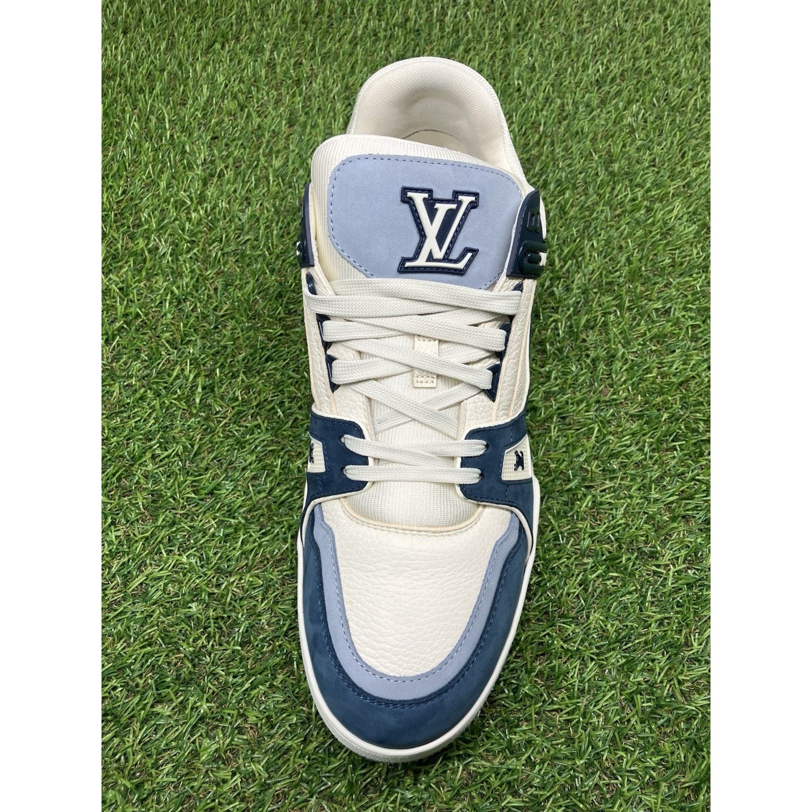 Louis Vuitton Louis Vuitton Trainer ' Blue Beige ' | EXCELLENT Size US 11 / EU 44 - 12 Thumbnail