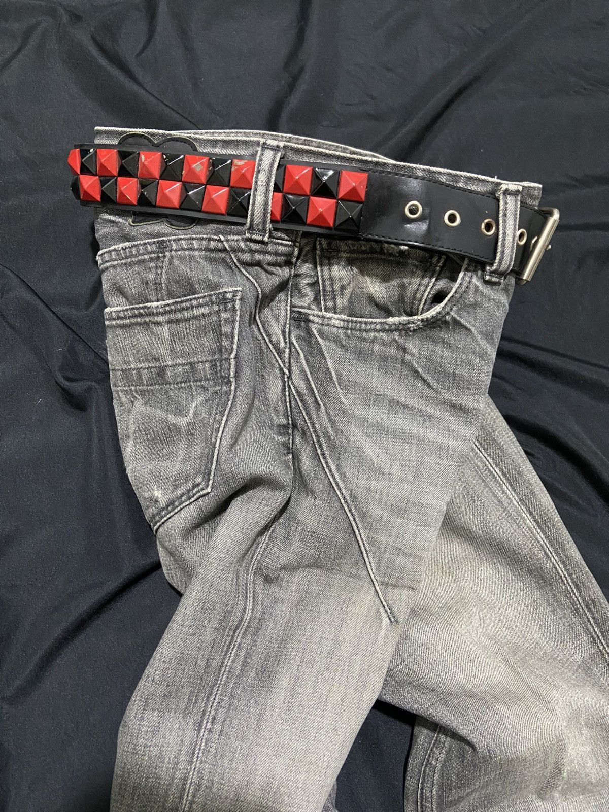Isamu Katayama Backlash JAPANESE PUNK UKNOWN BRAND LEATHER BELT 14thaddiction style Size ONE SIZE - 3 Thumbnail