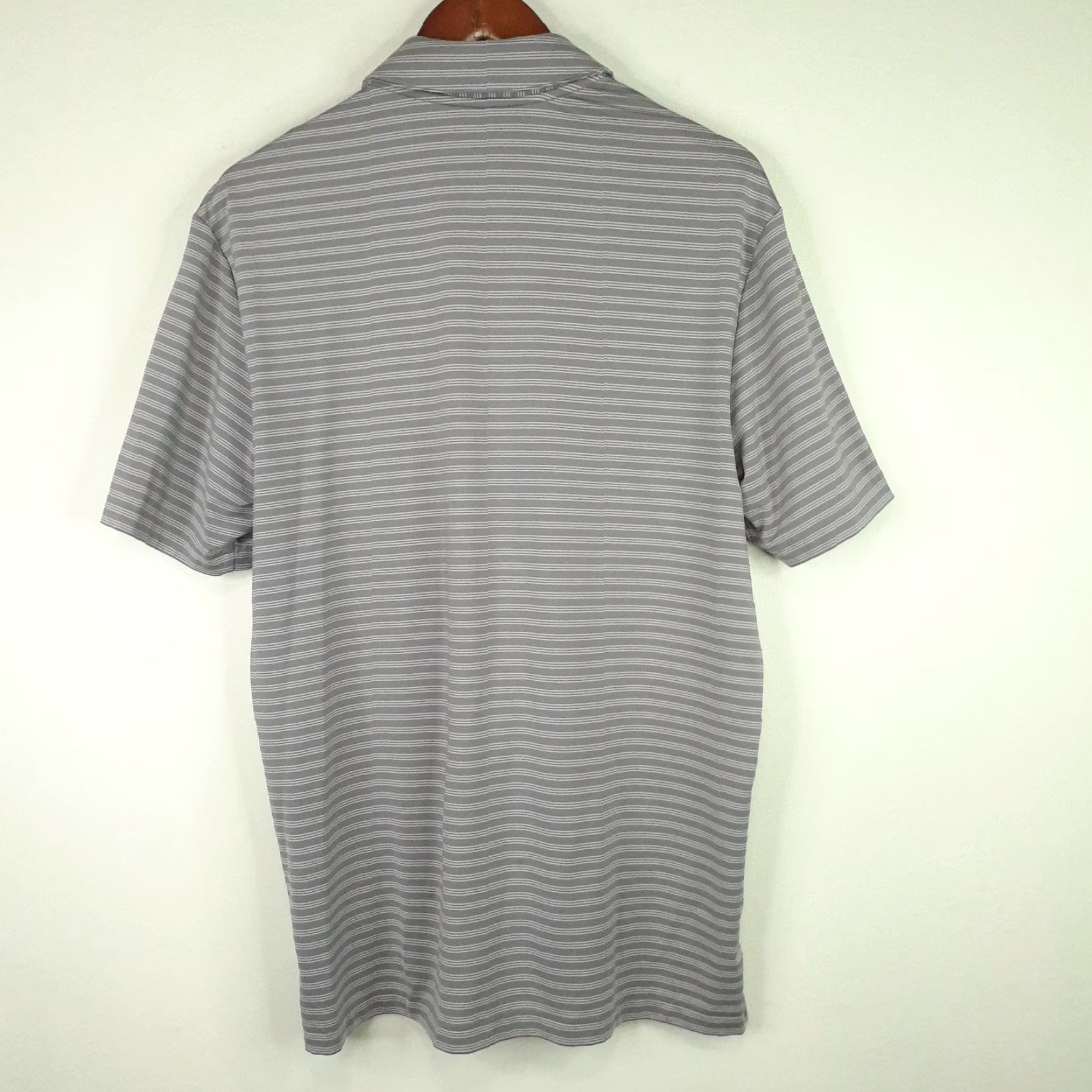 Adidas Adidas Golf Polo Shirt Short Sleeve Mens Medium Striped Gray Size US M / EU 48-50 / 2 - 3 Thumbnail