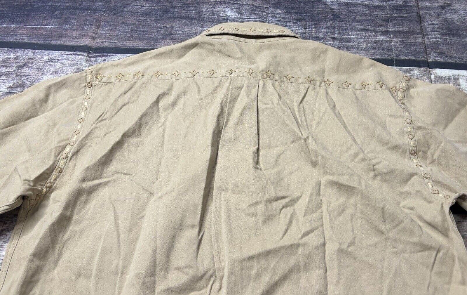 Jean Charles De Castelbajac Coast Shirt Mens Large Western Embroidered Button Down Italy Size US L / EU 52-54 / 3 - 6 Thumbnail