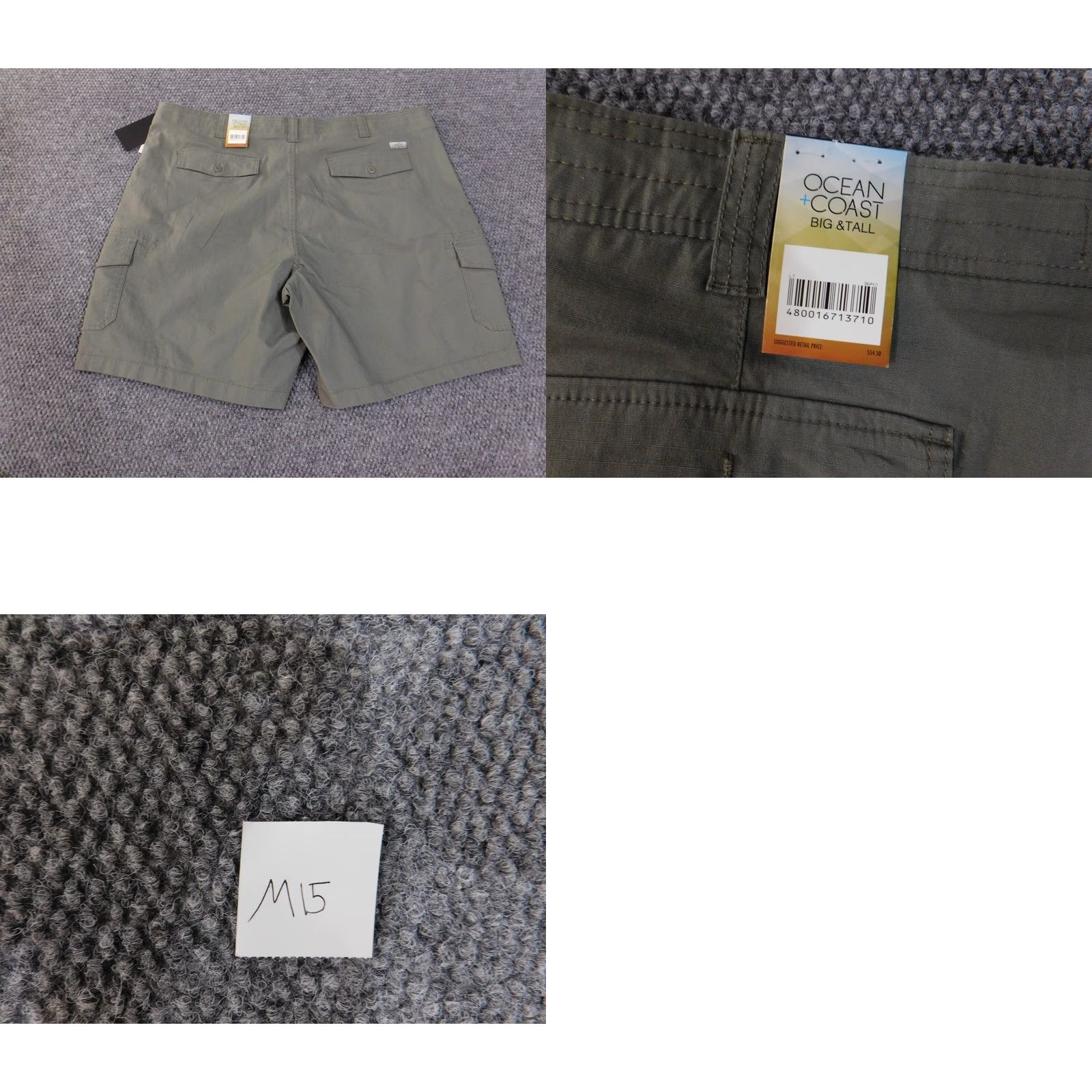 Vintage Ocean Coast Cargo Shorts 46 Green Mens Outdoors Classic Hiking Size US 30 / EU 46 - 8 Thumbnail