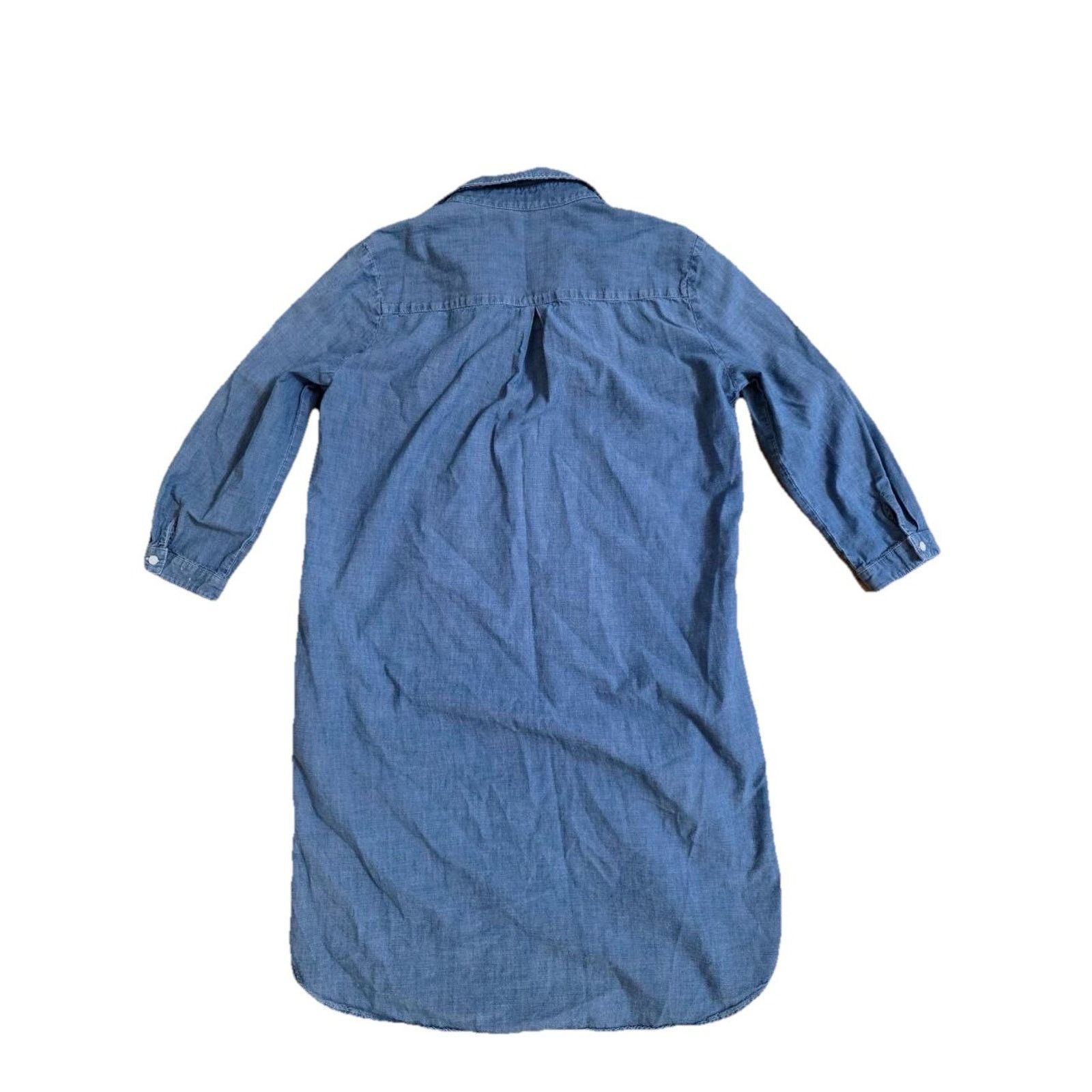 J.McLaughlin J. McLaughlin s Sz S Denim Cotton 1/4 Sleeve Blue A001061 Size S / US 4 / IT 40 - 10 Thumbnail