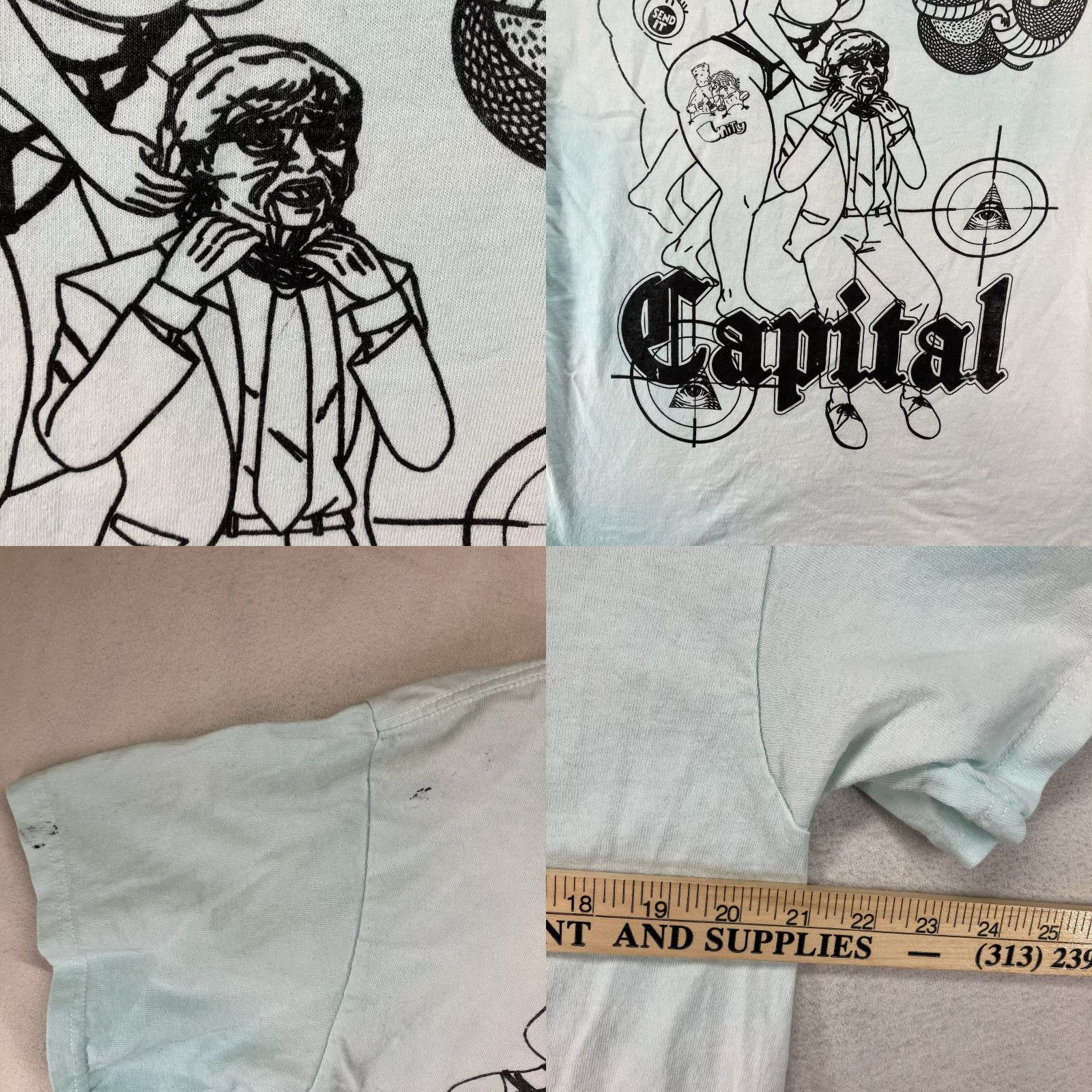 Delta VINTAGE Delta T-Shirt Unisex Adults L Crew Neck Short Sleeve Graphic Print Blue Punk Rock S&M Snakes Skulls Logo Limited Edition Band Merch 2000s Size US L / EU 52-54 / 3 - 11 Thumbnail