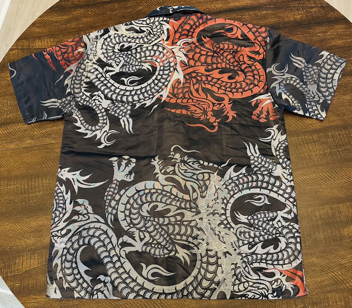 Other Vintage MT2 Shirt Mens Large Black Red Dragon Button Up Y2K Size US L / EU 52-54 / 3 - 6 Thumbnail