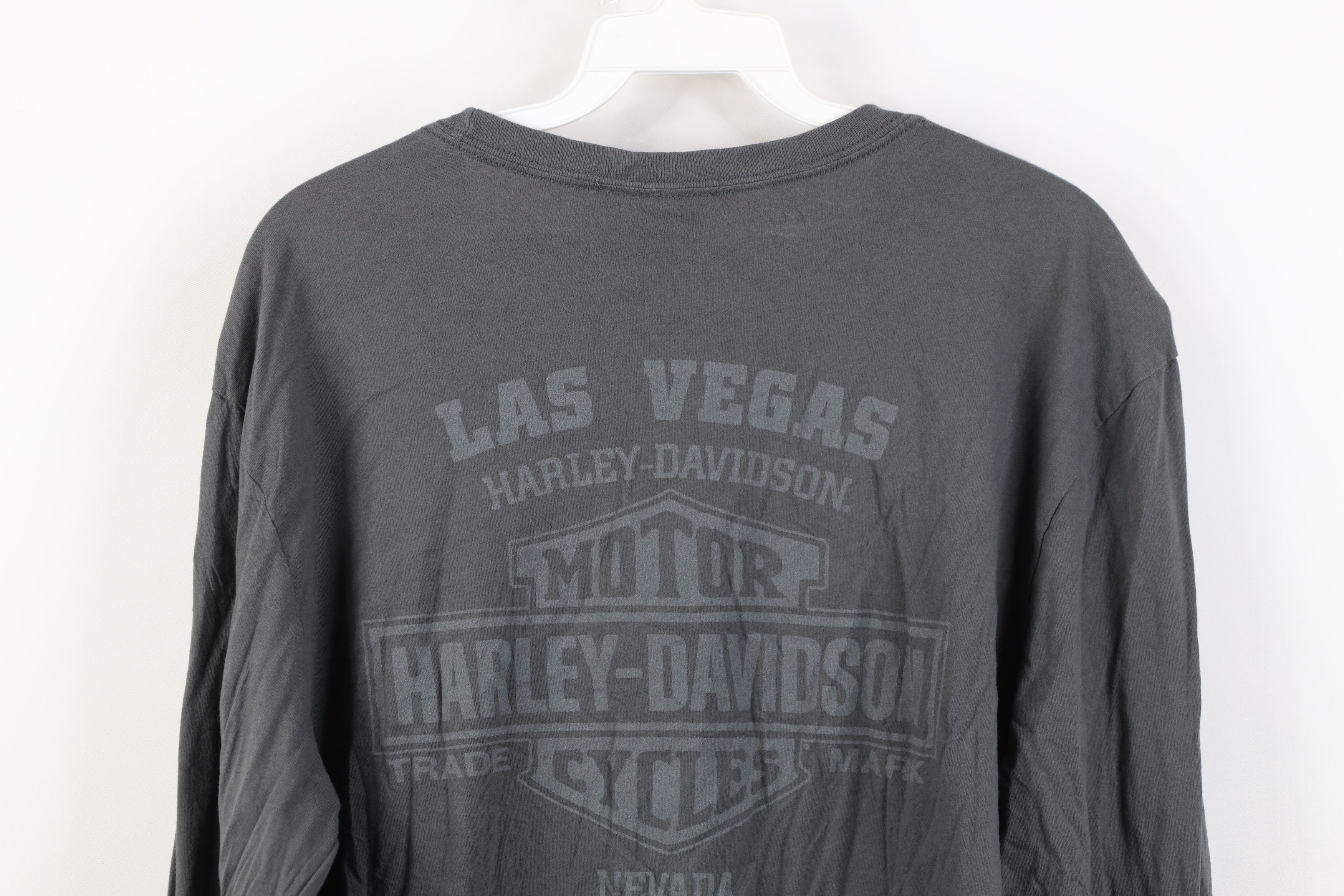 Harley Davidson Y2K Harley Davidson Spell Out Wings Long Sleeve T-Shirt Gray Size US L / EU 52-54 / 3 - 14 Thumbnail