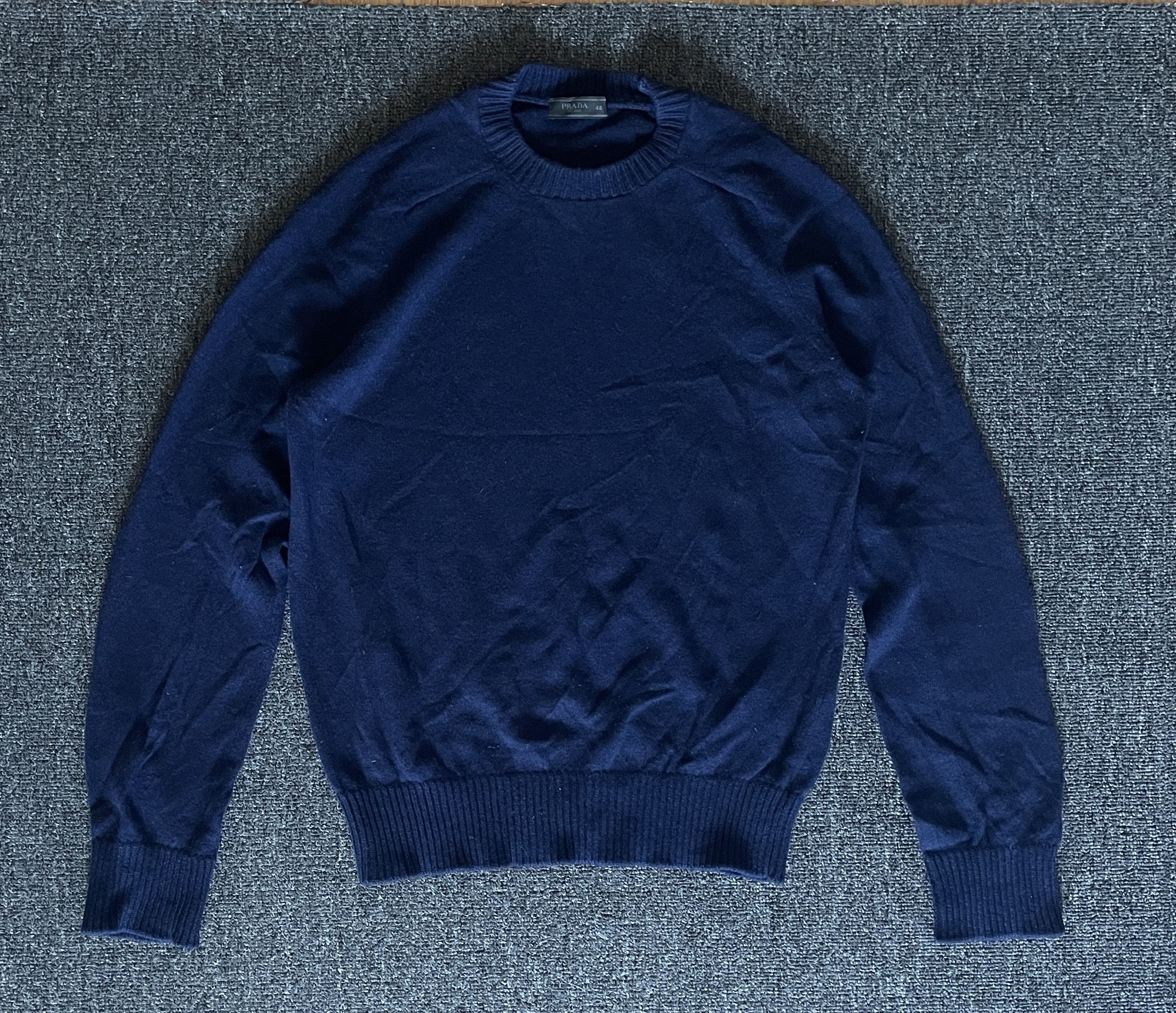 Prada blue wool pullover Sweatshirts size 46 Unisex