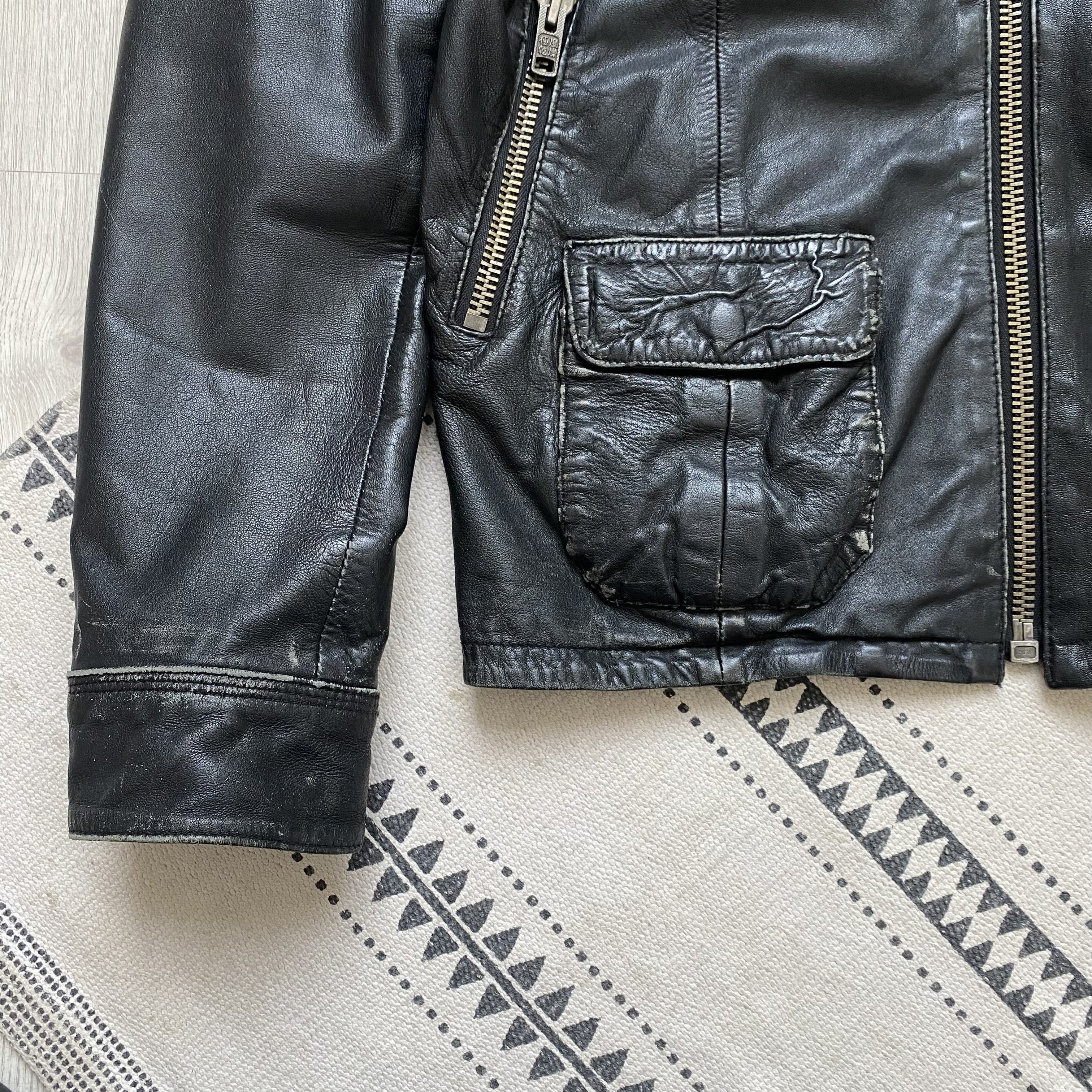 Genuine Leather Vintage Real Leather Biker Jacket japanese Superdry Size US L / EU 52-54 / 3 - 8 Thumbnail