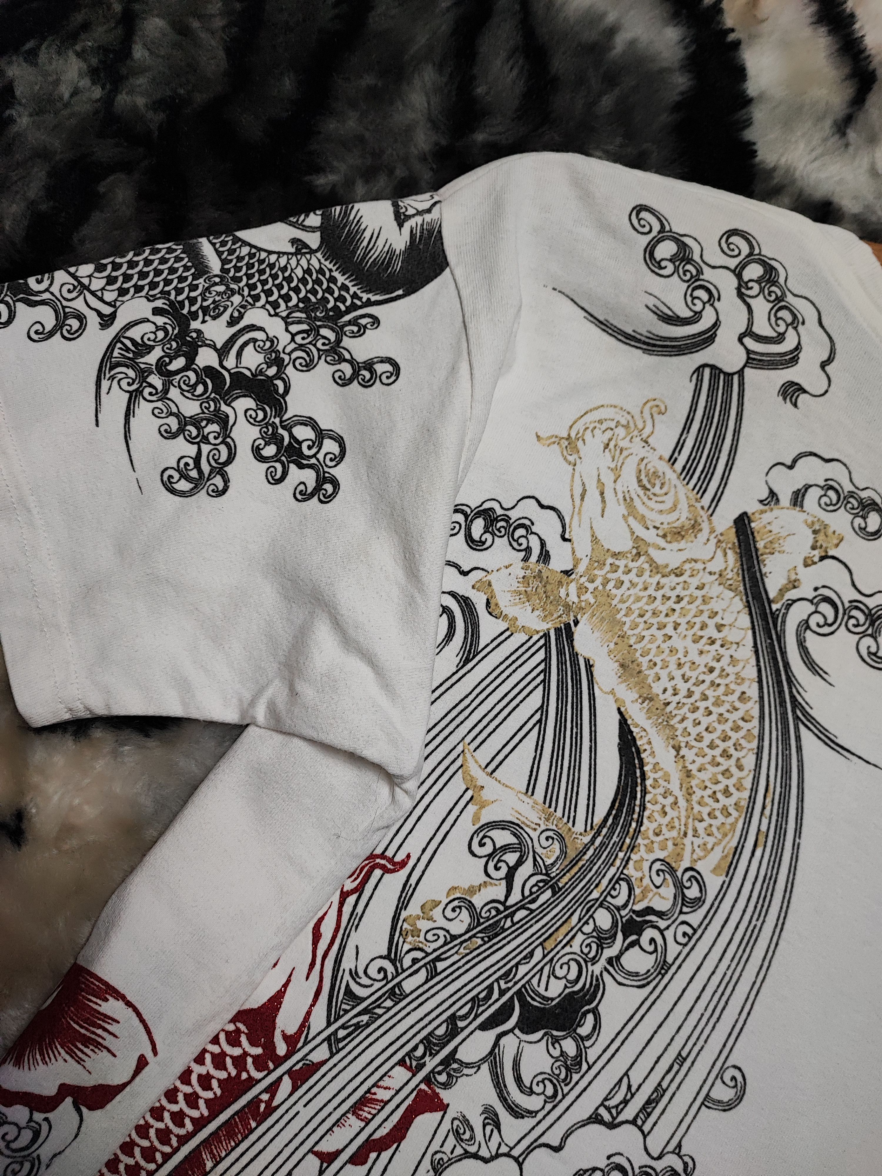 Number (N)ine Sukajan Tshirt Gold Fish Japan Size US M / EU 48-50 / 2 - 12 Thumbnail