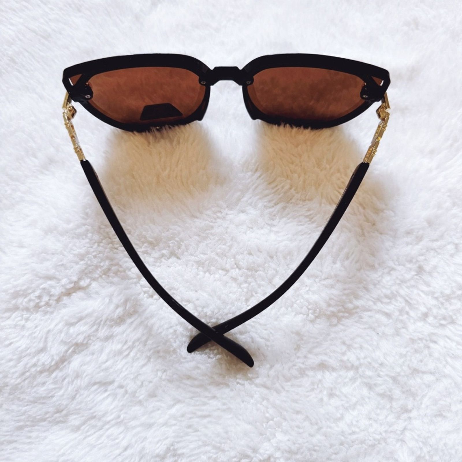 Other Genevieve Clear Brown & Black Rimless Polarized Sunglasses Size ONE SIZE - 9 Thumbnail