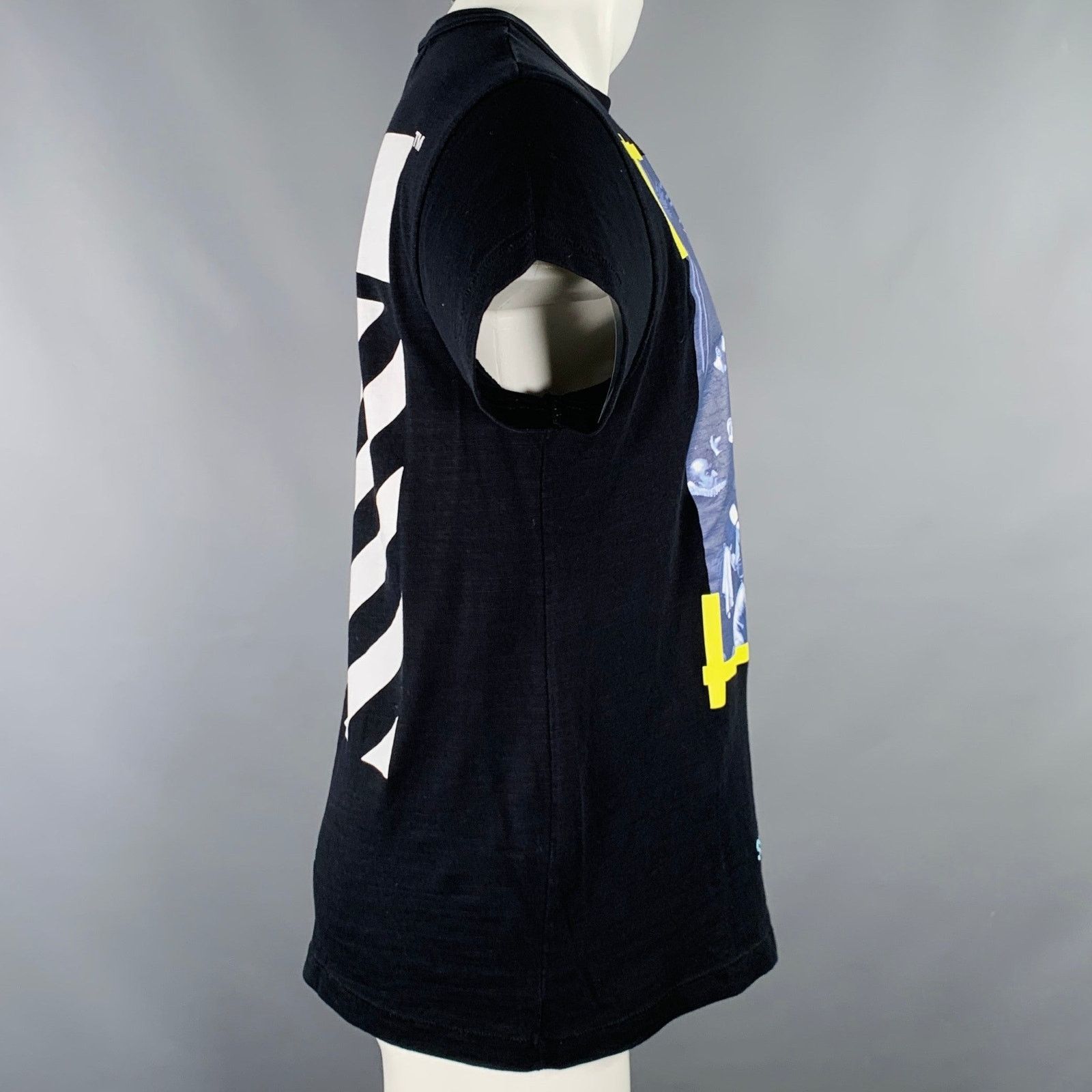 Off-White Black Multi Color Graphic Cotton Short Sleeve T-shirt Size US XXS / EU 40 - 3 Thumbnail