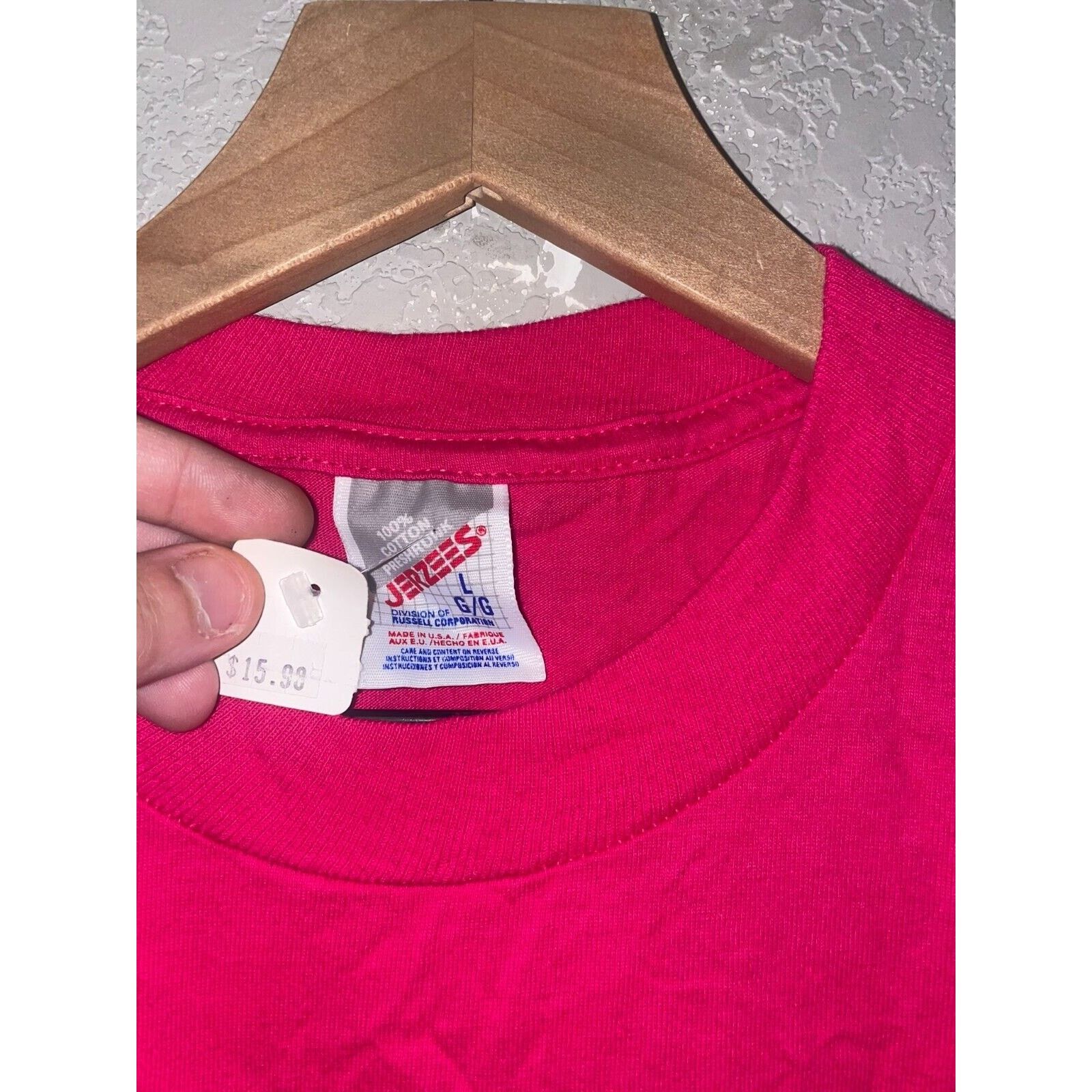Jerzees Vintage Door County Shirt Lake Lighthouse Pink VTG Tee 90s L Size US L / EU 52-54 / 3 - 7 Thumbnail