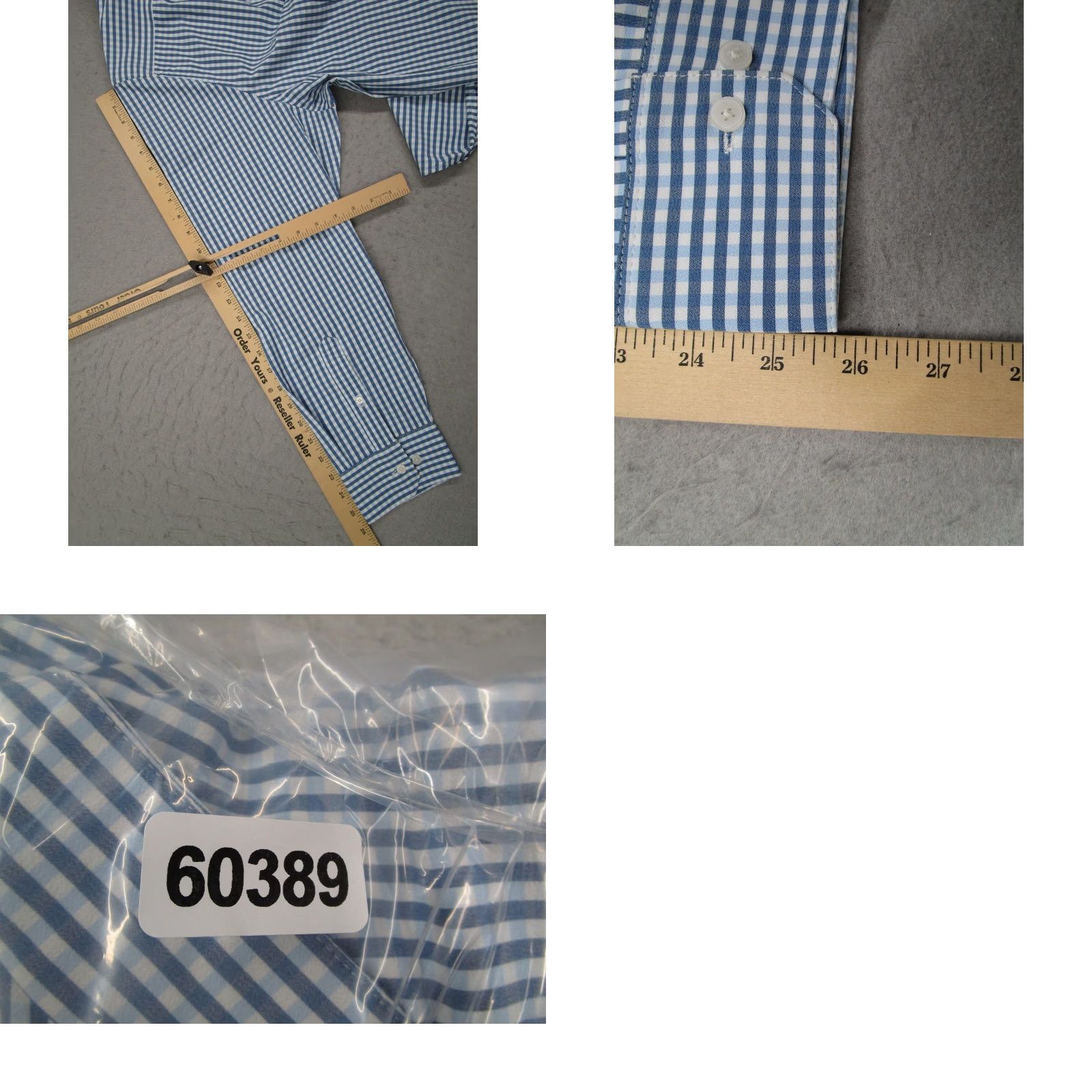 Mizzen+Main Mizzen+Main shirt Mens 2XL Blue White Leeward Dress Set Sail Alamo Gingham Shirt Size 48R - 8 Thumbnail