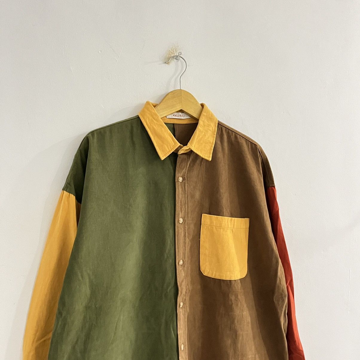 Japanese Brand Kku Kku Colourblock Button Up shirt Size US XL / EU 56 / 4 - 3 Thumbnail