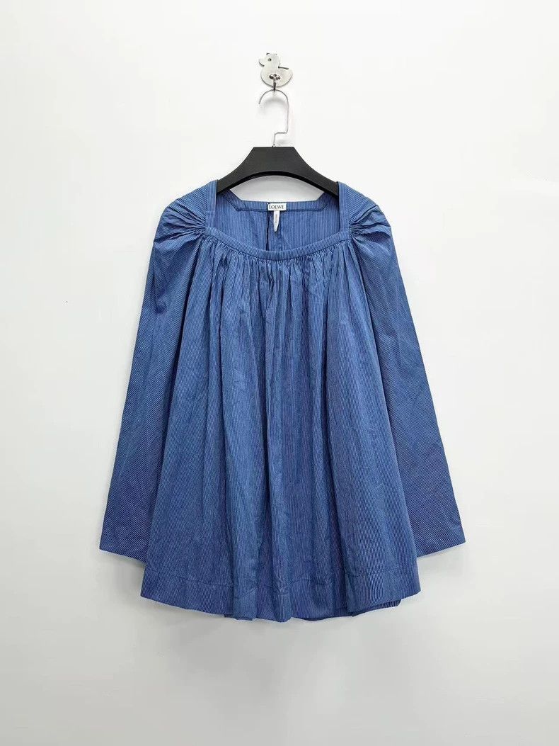 Loewe LOEWE Blue striped one-line dress Size M / US 6-8 / IT 42-44 - 1 Thumbnail