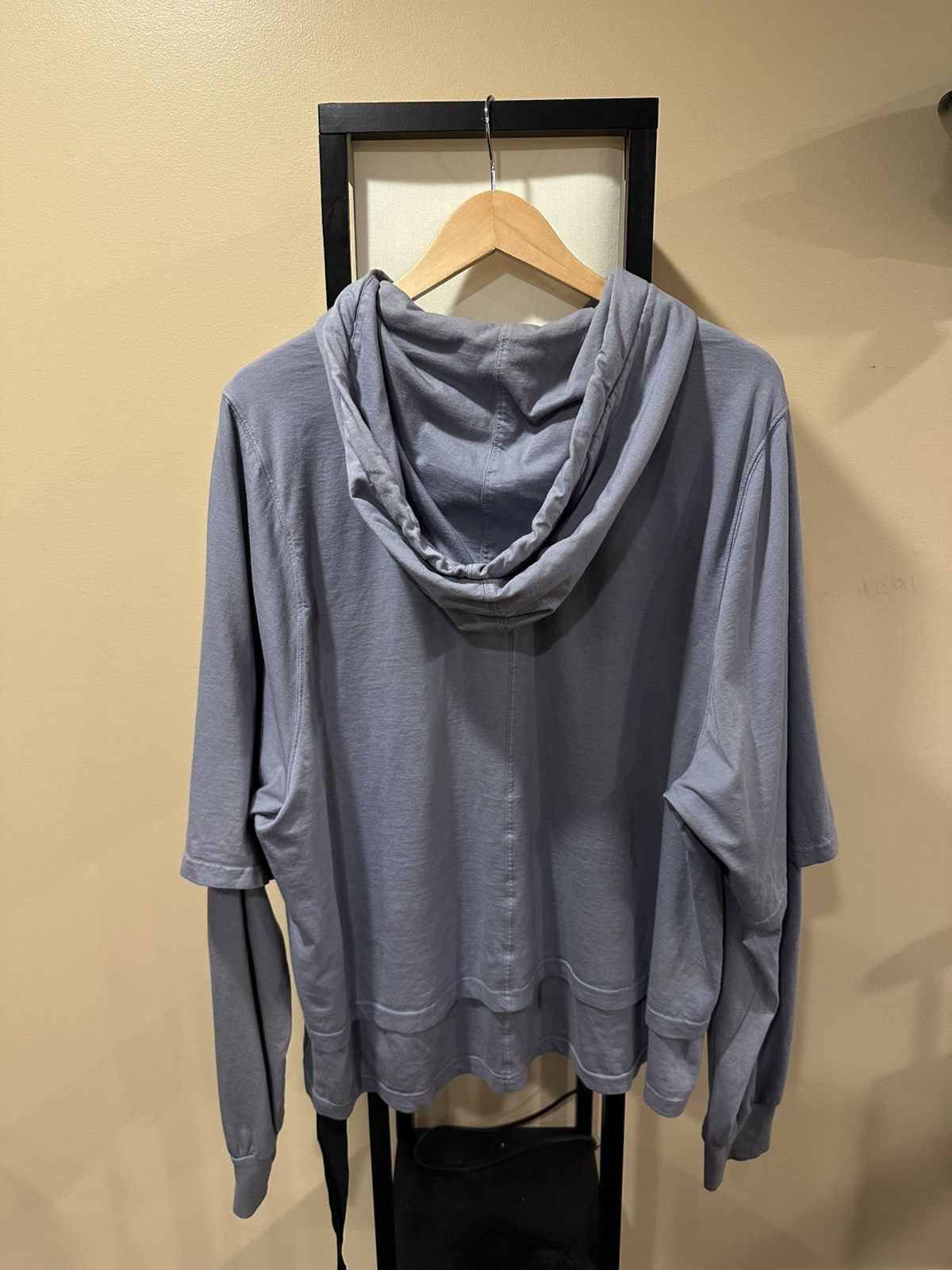 Rick Owens Rick Owens DRKSHDW Stone/Blue Purple Layered Hustler Hoodie Size US L / EU 52-54 / 3 - 2 Thumbnail