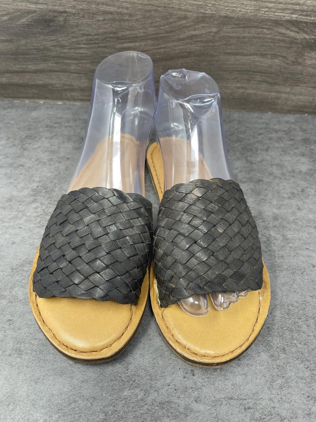 Other Mohinders Woven Sandals Womens Size 9 Black Leather Tan Size US 9 / IT 39 - 3 Thumbnail
