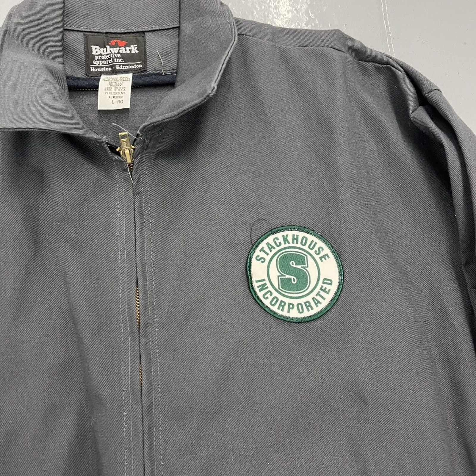 Other Vintage 90s Grey Canvas Cotton Boxy Workwear Mechanic Jacket Size US L / EU 52-54 / 3 - 2 Thumbnail