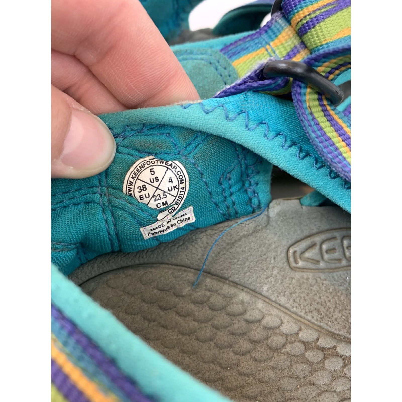 KEEN KEEN Newport H2 Womens Size 5 Green Teal Hook and Loop Cinched Sandal Size US 5 / IT 35 - 7 Thumbnail