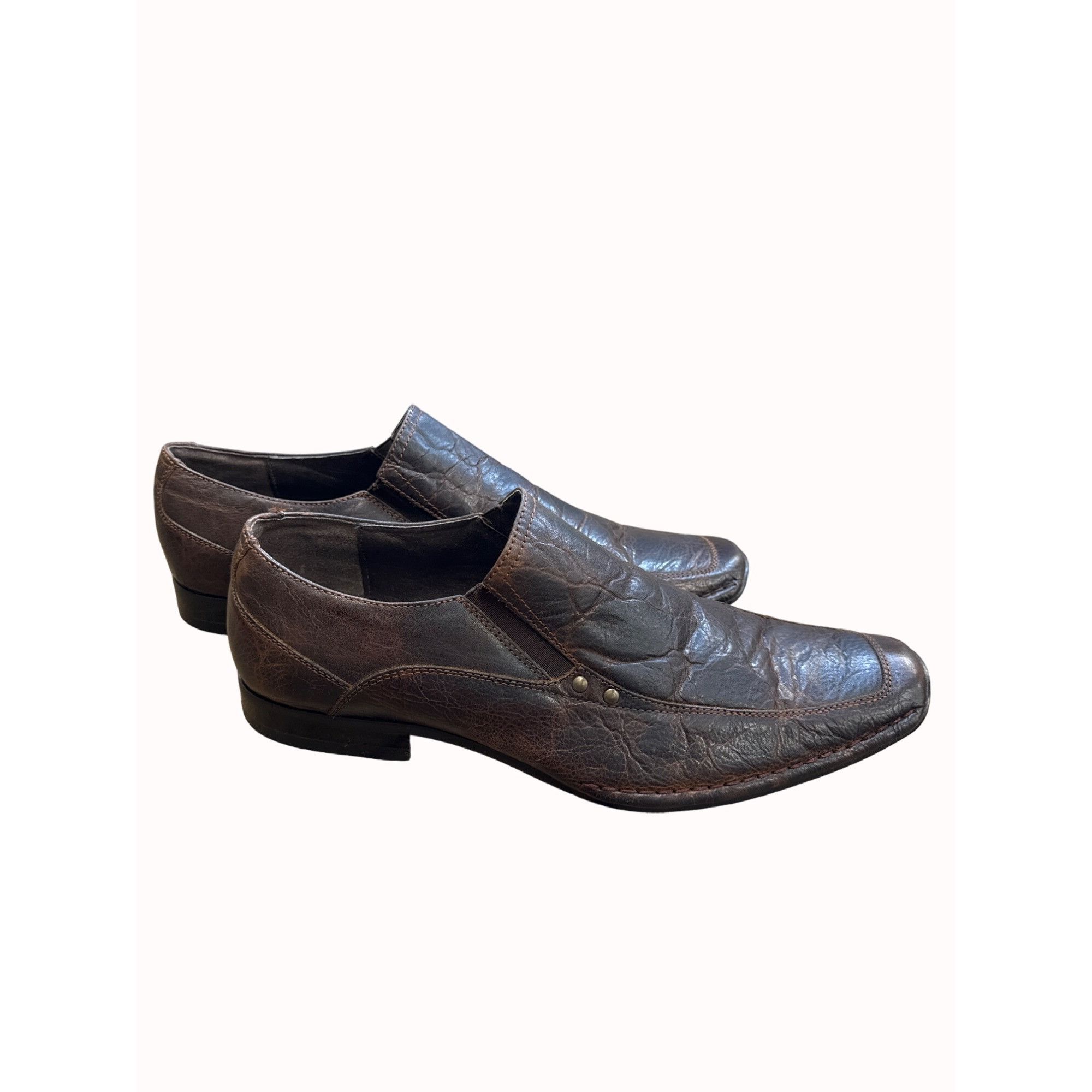 Designer Stray Dog Phaser men’s brown leather slip dress shoes loafer Size US 11.5 / EU 44-45 - 4 Thumbnail