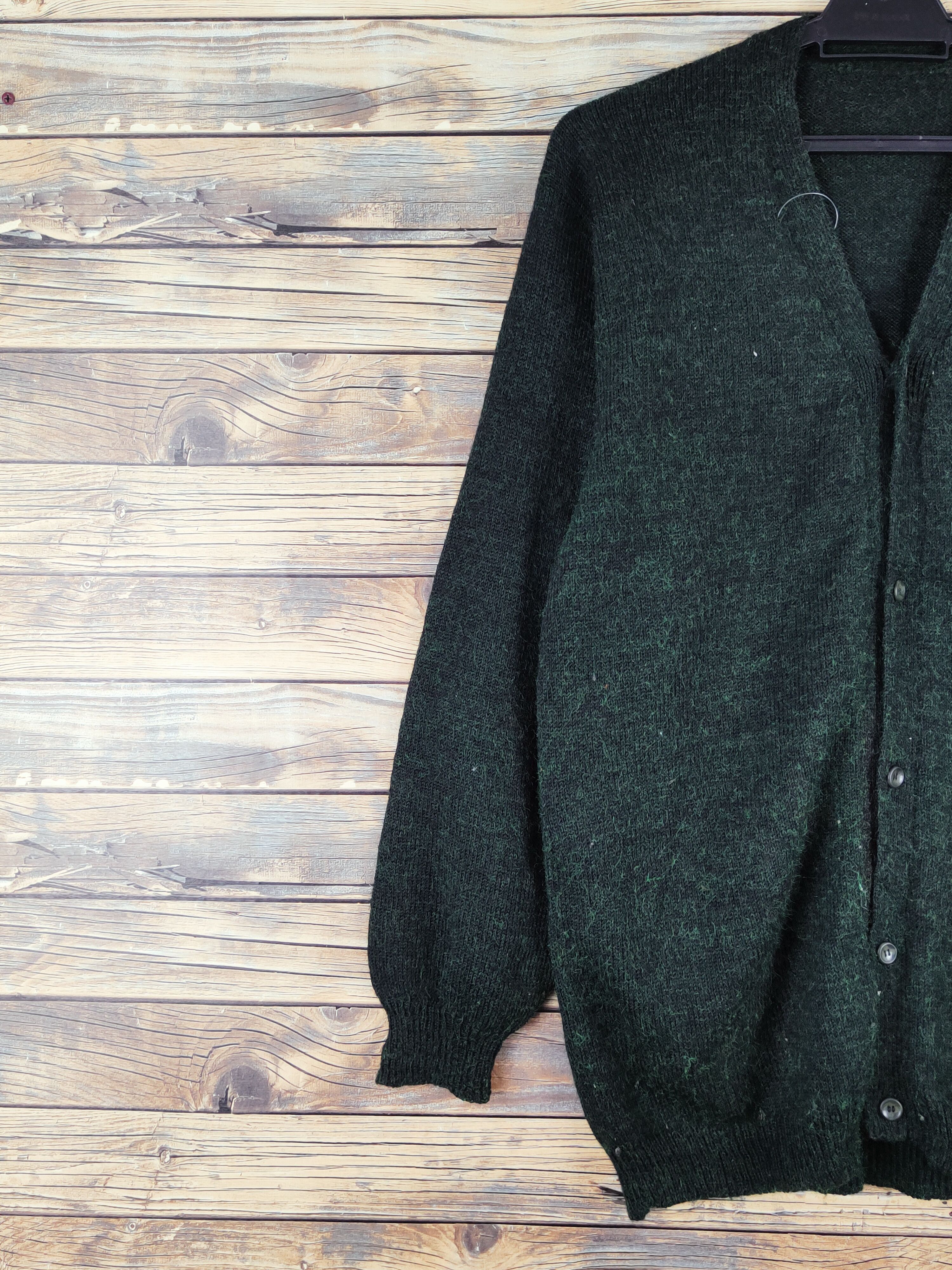Vintage Japanese Brand Dark Green Knitwear Cardigan #W1002 Size M / US 6-8 / IT 42-44 - 3 Thumbnail