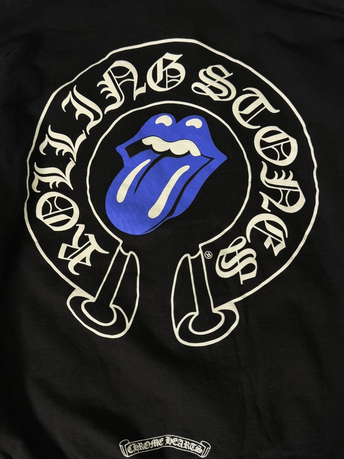 Chrome Hearts × The Rolling Stones Chrome Hearts Rolling Stone Blue Tongue Horseshoe Hoodie Size US M / EU 48-50 / 2 - 8 Thumbnail