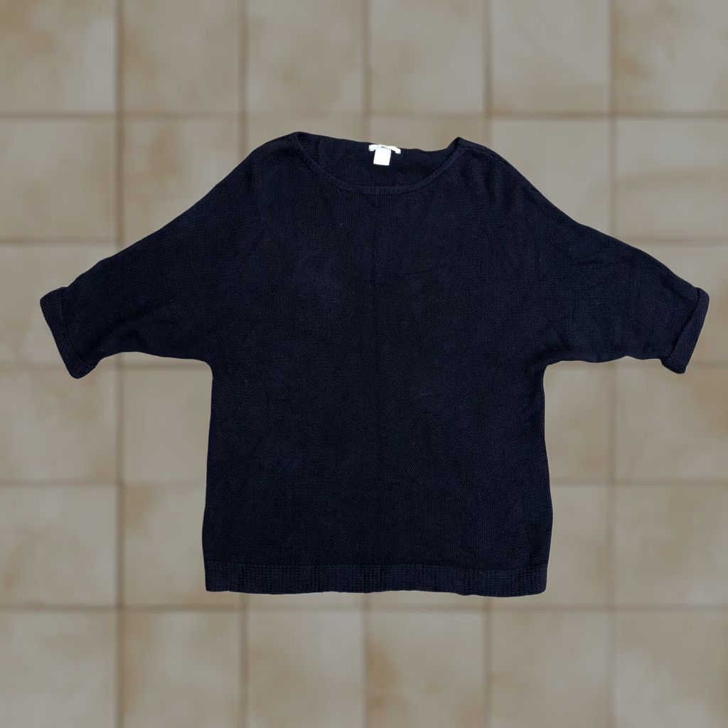 H&M H&M BASIC Knit Pullover Sweater Women's Small Black 3/4 Sleeve Sweatshirt Ladies Pullover Knit Black 3/4 Sleeve Womens Small Size S / US 4 / IT 40 - 1 Thumbnail