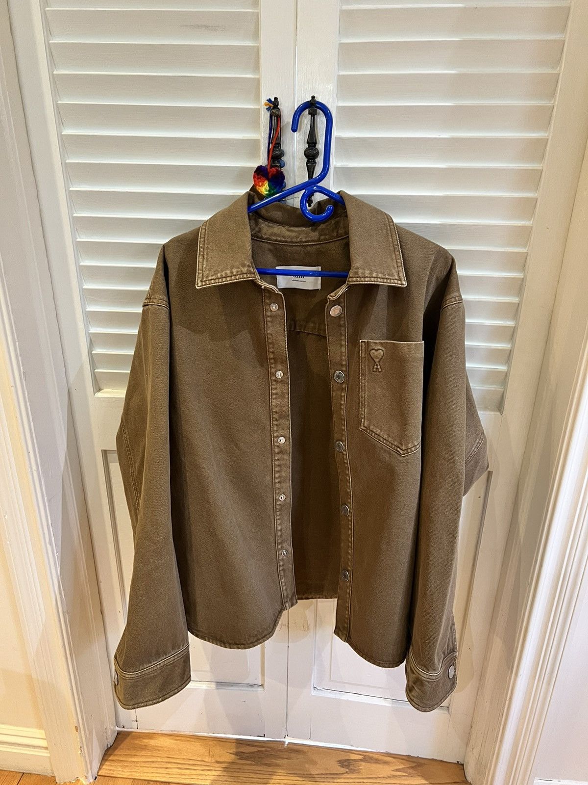 AMI AMI Paris Cotton Denim Long Sleeve Overshirt Size US M / EU 48-50 / 2 - 3 Thumbnail