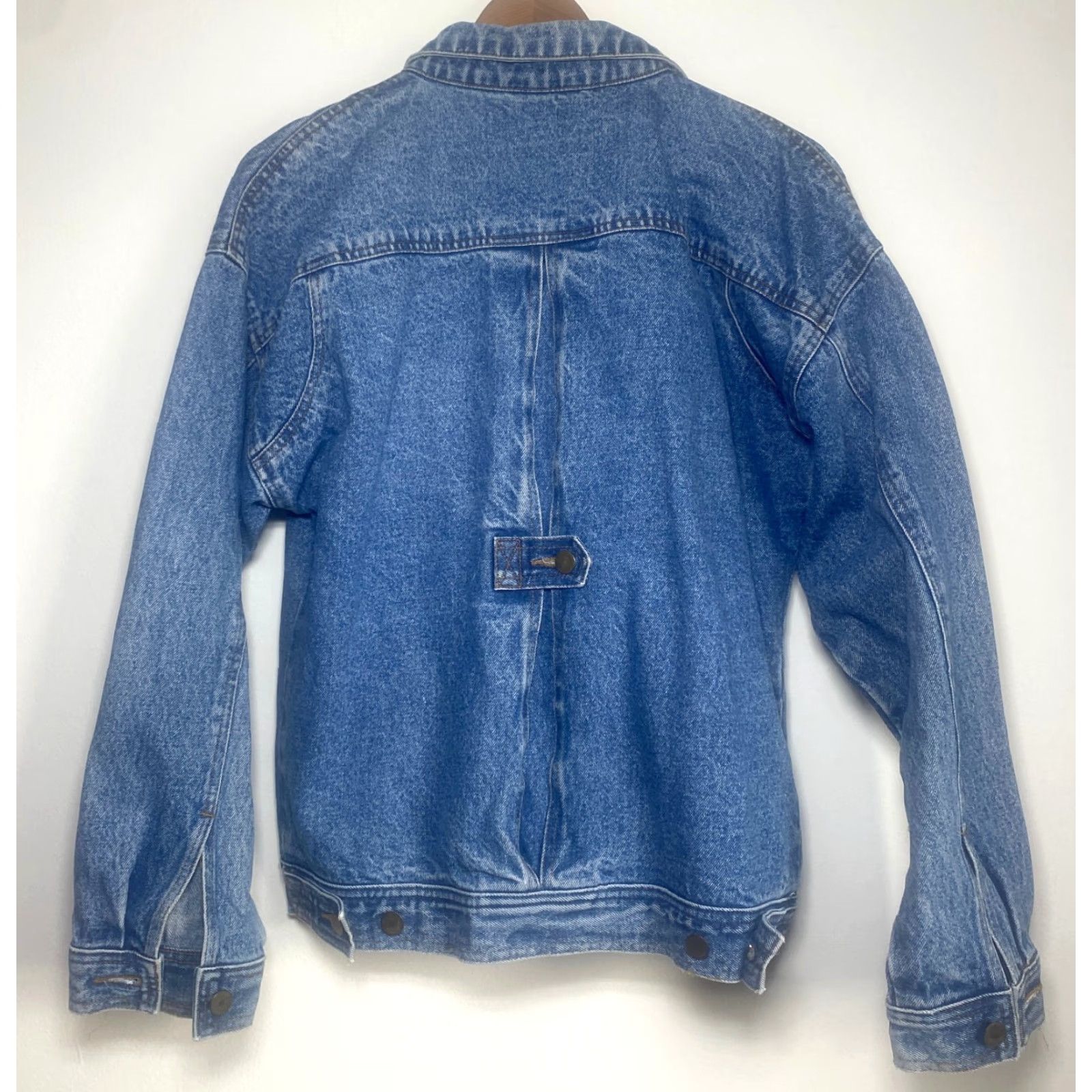 Vintage VINTAGE Denim Trucker Jacket Buckle Back Sz M Mens Jacket 90s Blue Cotton Short Size US M / EU 48-50 / 2 - 2 Thumbnail