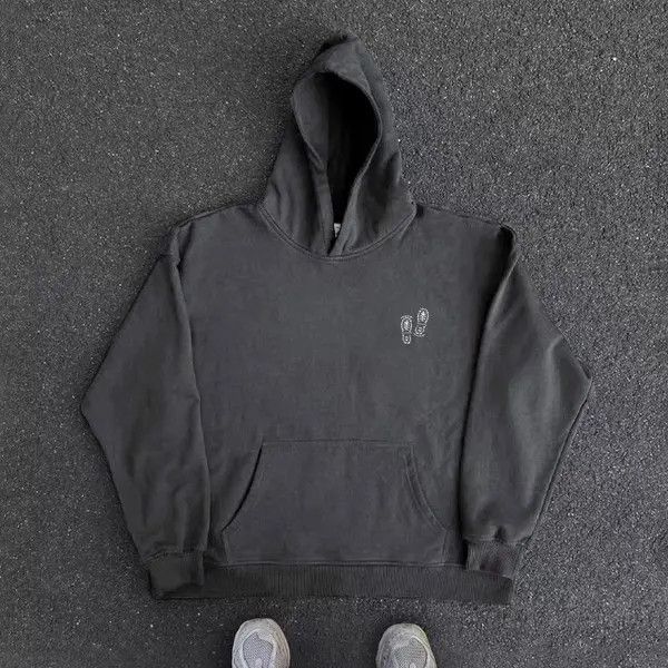 VIBE Hip Hop Footprint Creative Simple Hooded Sweatshirt Size US L / EU 52-54 / 3 - 4 Thumbnail