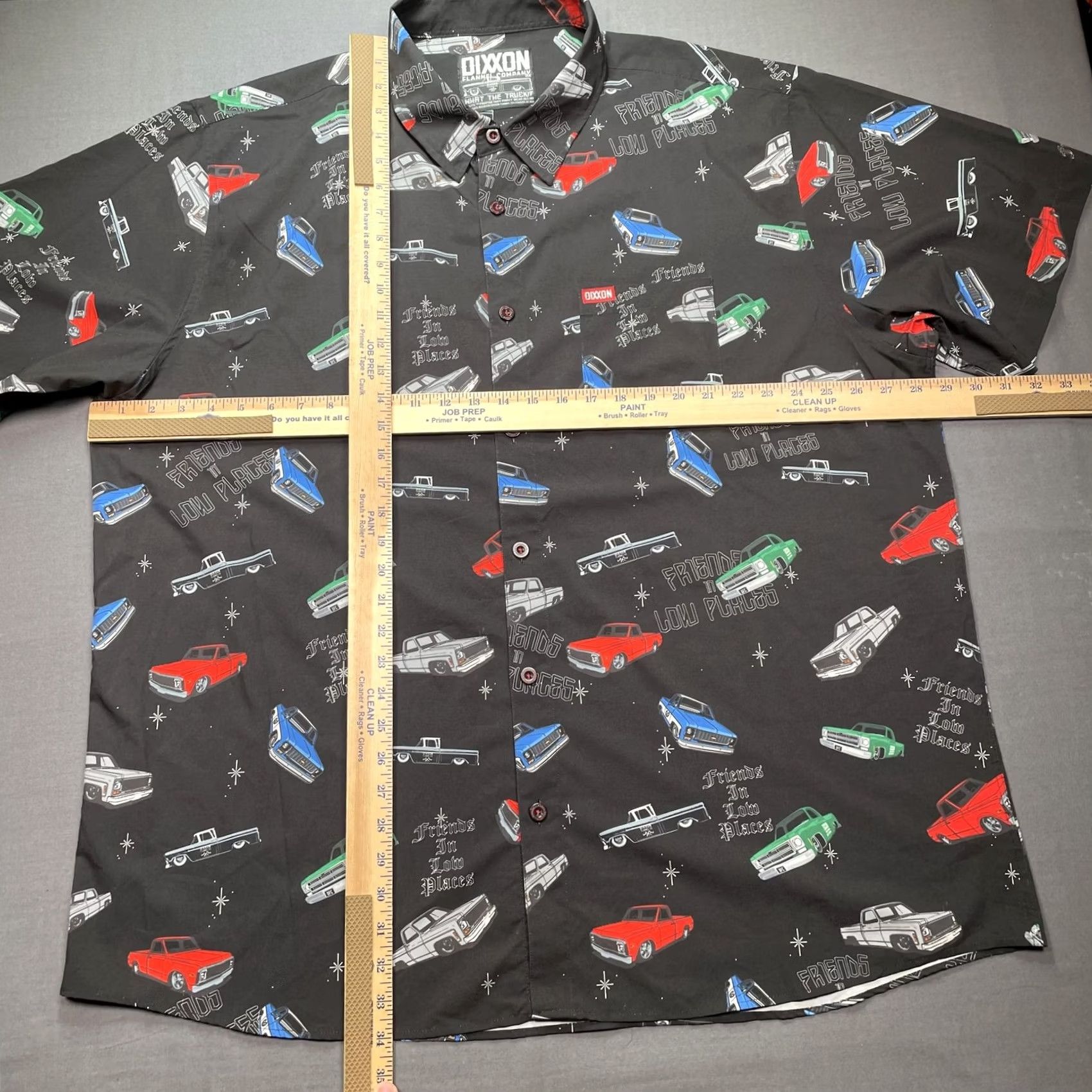 Vintage VINTAGE Dixxon Shirt Mens 3XL Black Car Truck Graphic Short Sleeve Button Up Stretch Size US XXL / EU 58 / 5 - 3 Thumbnail