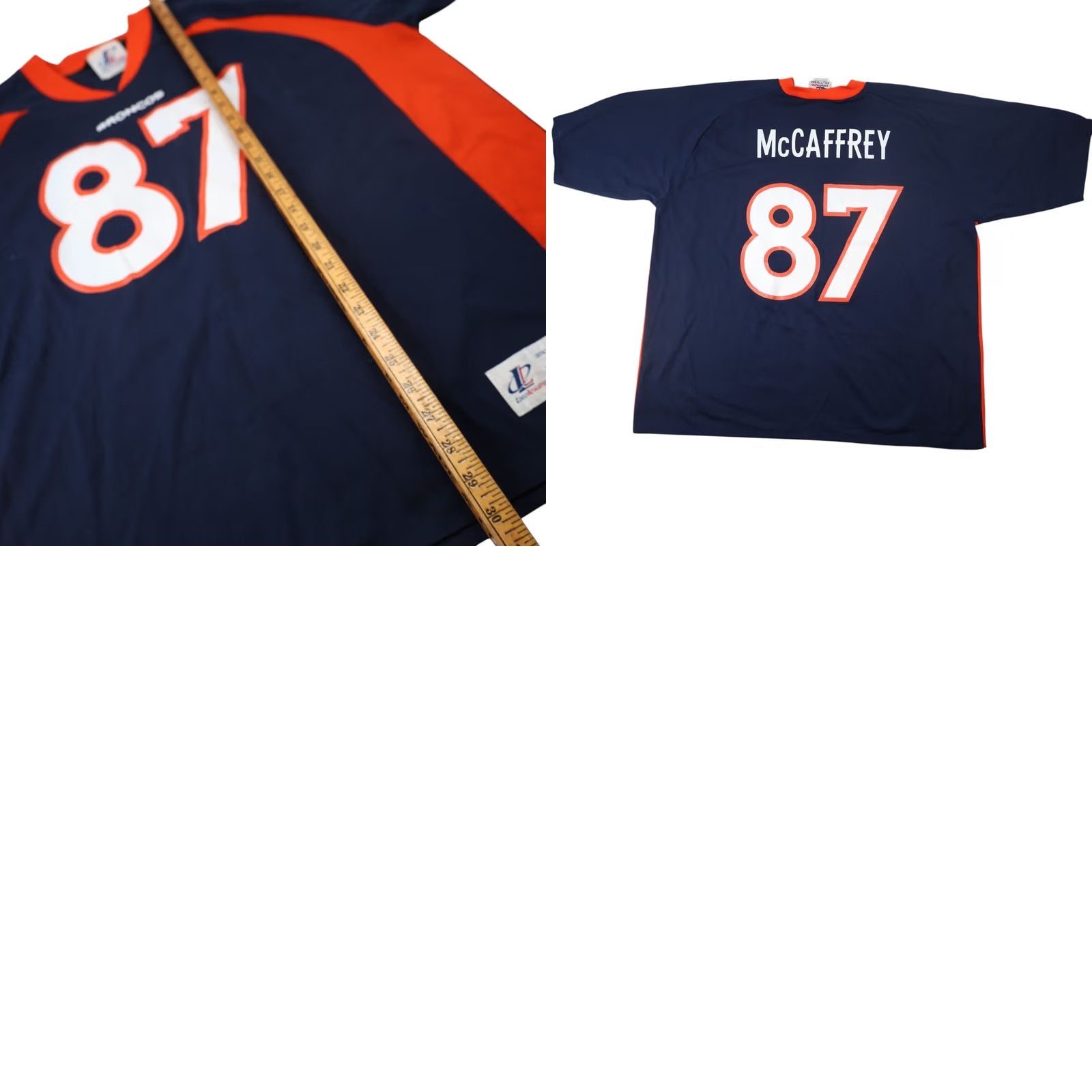 Logo Athletic VINTAGE Logo Athletics Denver Broncos #87 Ed McCaffrey Mens XXL Jersey Blue T-Shirt Size US XXL / EU 58 / 5 - 8 Thumbnail
