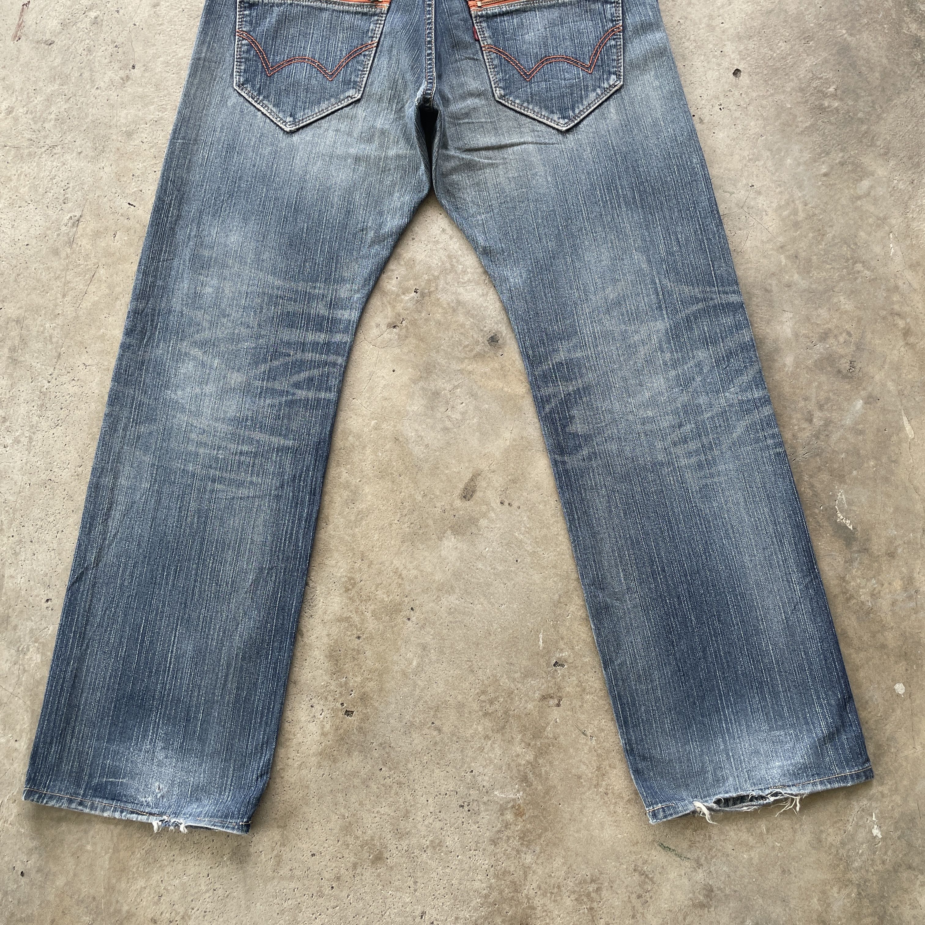 Edwin × Japanese Brand VINTAGE EDWIN XV-S DISTRESSED FADED BAGGY JEANS PANTS W35 Size US 35 - 10 Thumbnail