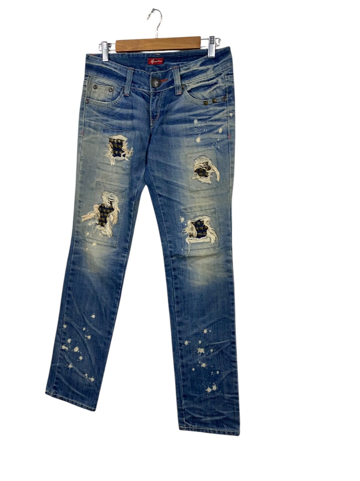 Japanese Brand Maraxia japanase brand distressed denim very rare Size US 31 - 2 Thumbnail