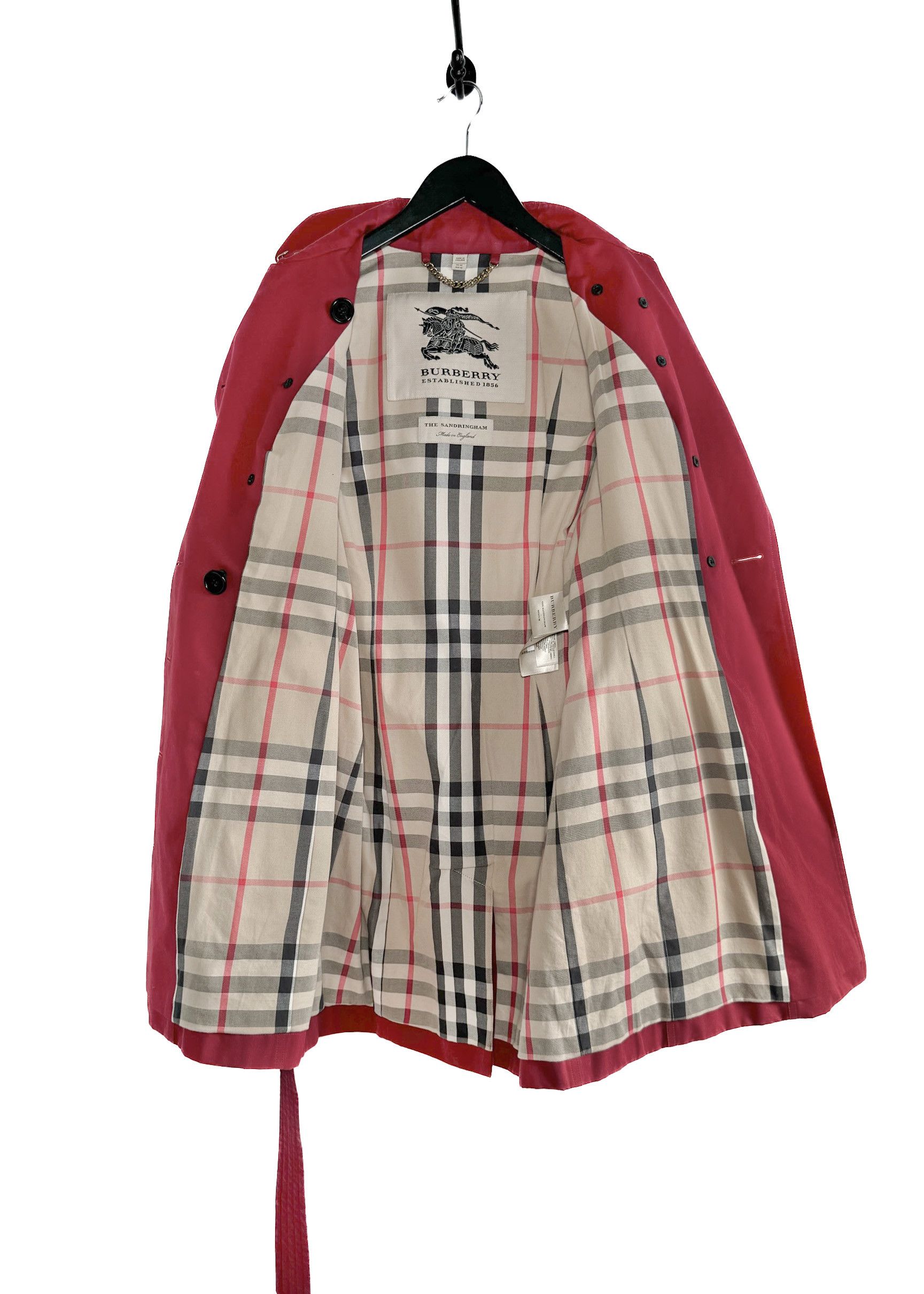 Burberry Burberry The Sandringham Red Double Breasted Trench Coat Size S / US 4 / IT 40 - 5 Thumbnail