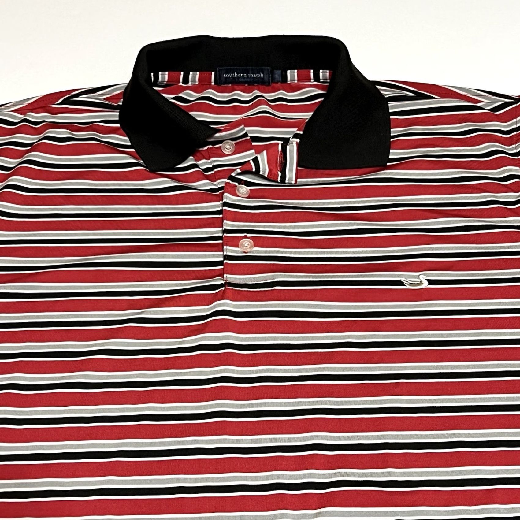 Vintage Southern Marsh Polo Shirt Men's M Stripe Short Sleeve Duck Logo Golf Polo Shirt Size US M / EU 48-50 / 2 - 2 Thumbnail