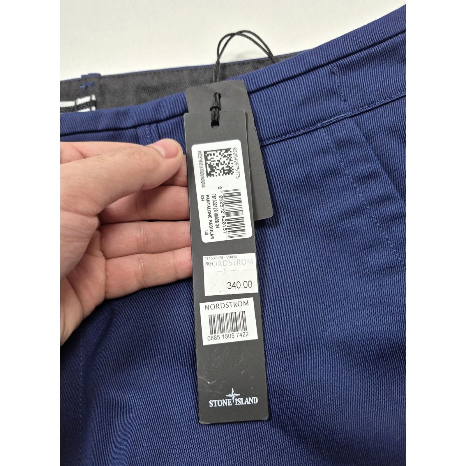 Stone Island Stone Island Chino Pants Mens 34x31 Blue Canvas Logo Italy NWT Straight Pocket Pants Size US 34 / EU 50 - 2 Thumbnail