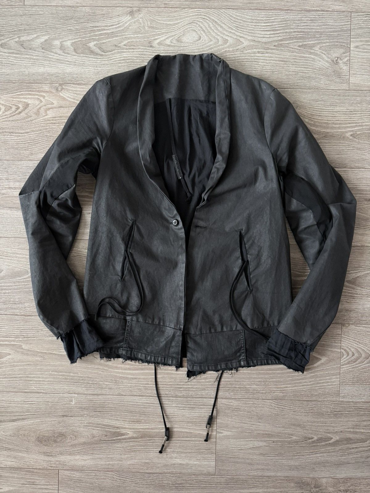 Boris Bidjan Saberi Boris Bidjan Saberi AW09-10 JP2 Waxed Perforated Lamb JCKT Size US M / EU 48-50 / 2 - 1 Thumbnail