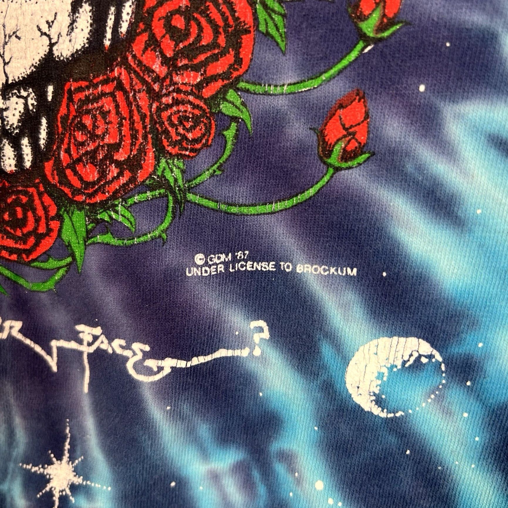 Fruit Of The Loom VINTAGE Grateful Dead Space Your Face Band T Shirt Adult 3XL Blue Mens Shirt (Original) Size US XXL / EU 58 / 5 - 7 Thumbnail