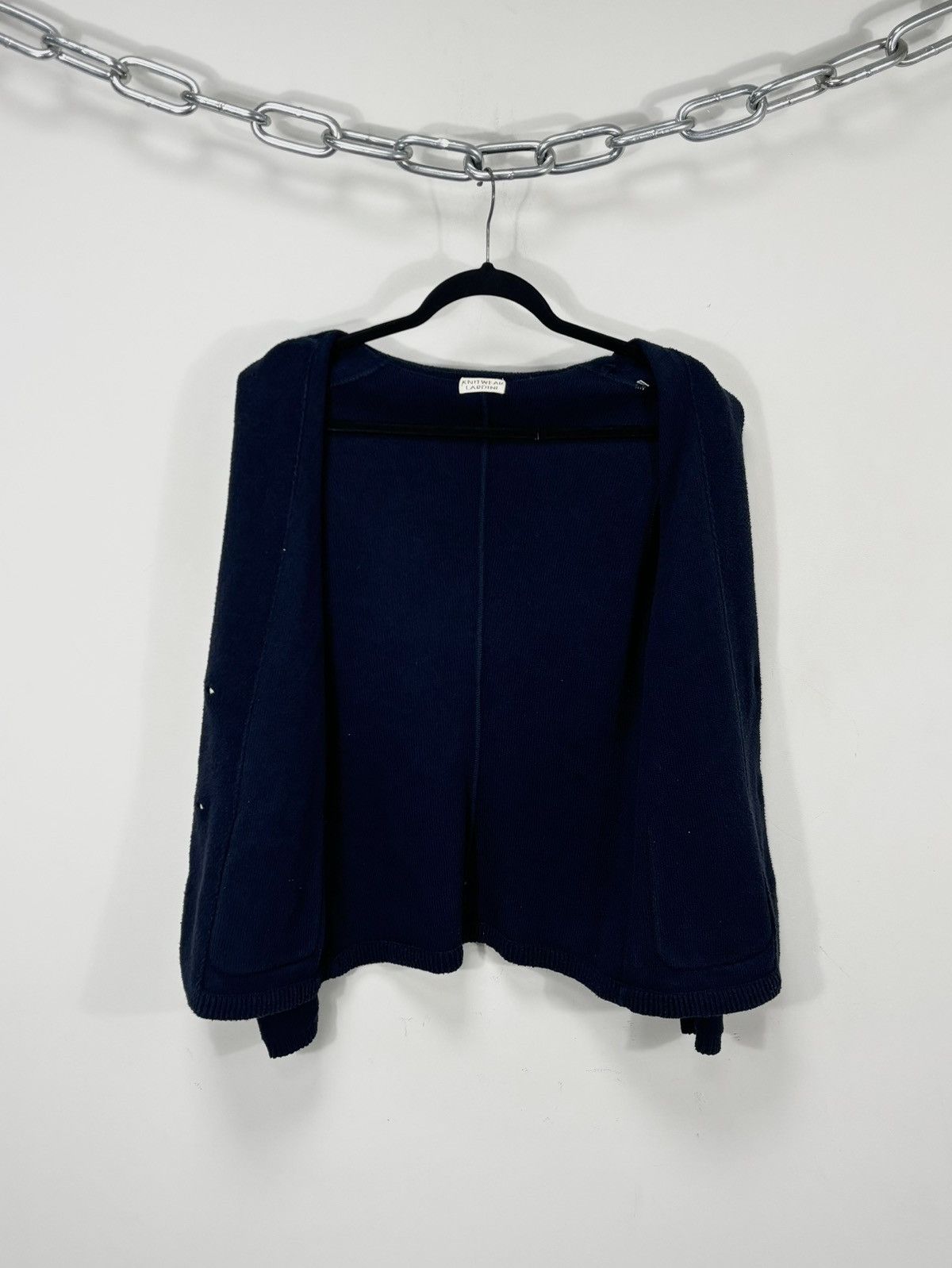 Lardini Lardini Knitwear Women’s 2-Buttons Navy Blue Cardigan Blazer Size S / US 4 / IT 40 - 3 Thumbnail