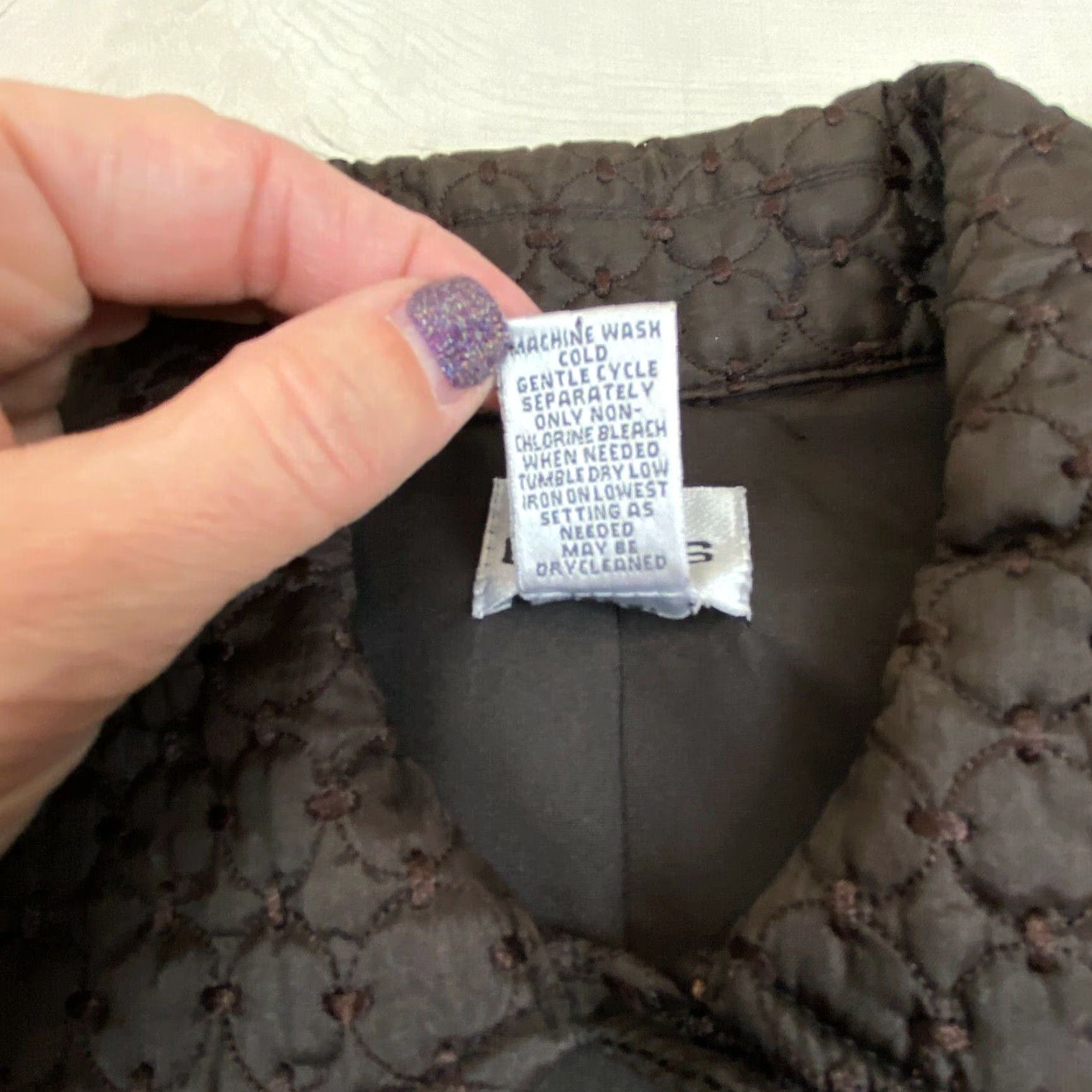 Vintage Chico's Quilted Brown Women's Jacket Size 4 Mid-Length Casual Lightweight Size S / US 4 / IT 40 - 5 Thumbnail
