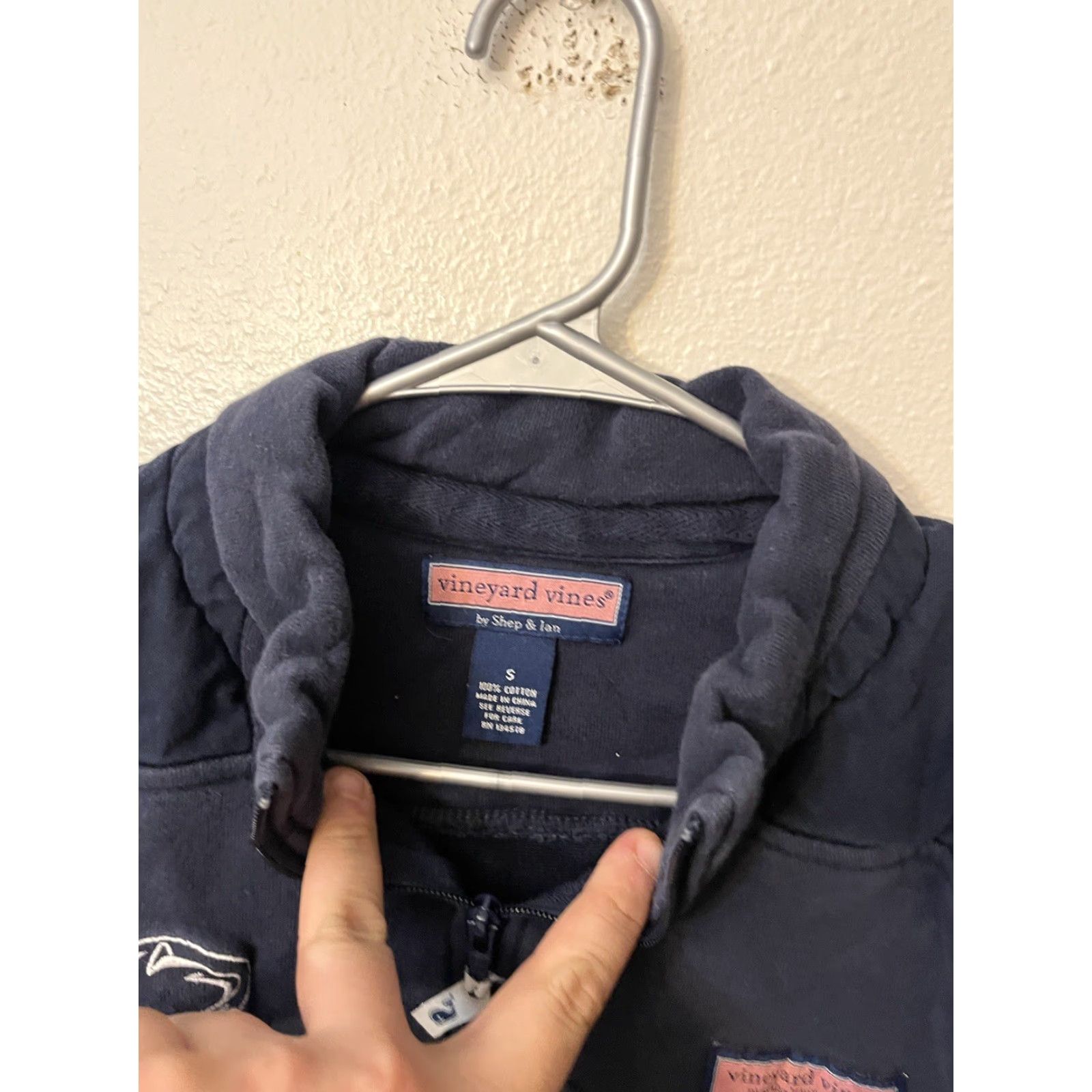 Vineyard Vines Vineyard Vines Sweater Mens S Long Sleeve 1/4 Zip Pullover Navy Blue Penn St Emb Shirt Size US S / EU 44-46 / 1 - 2 Thumbnail