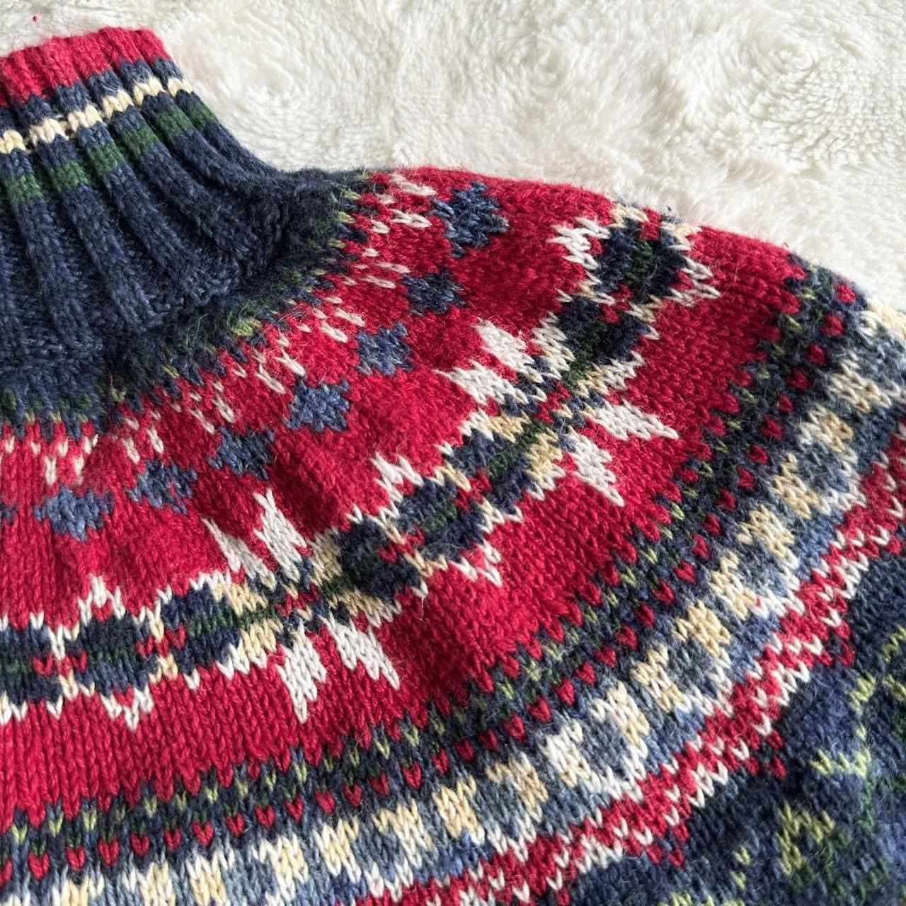 Other Vintage Fair Isle Cardigan Sweater Womens Medium Blue Zip Size M / US 6-8 / IT 42-44 - 7 Thumbnail