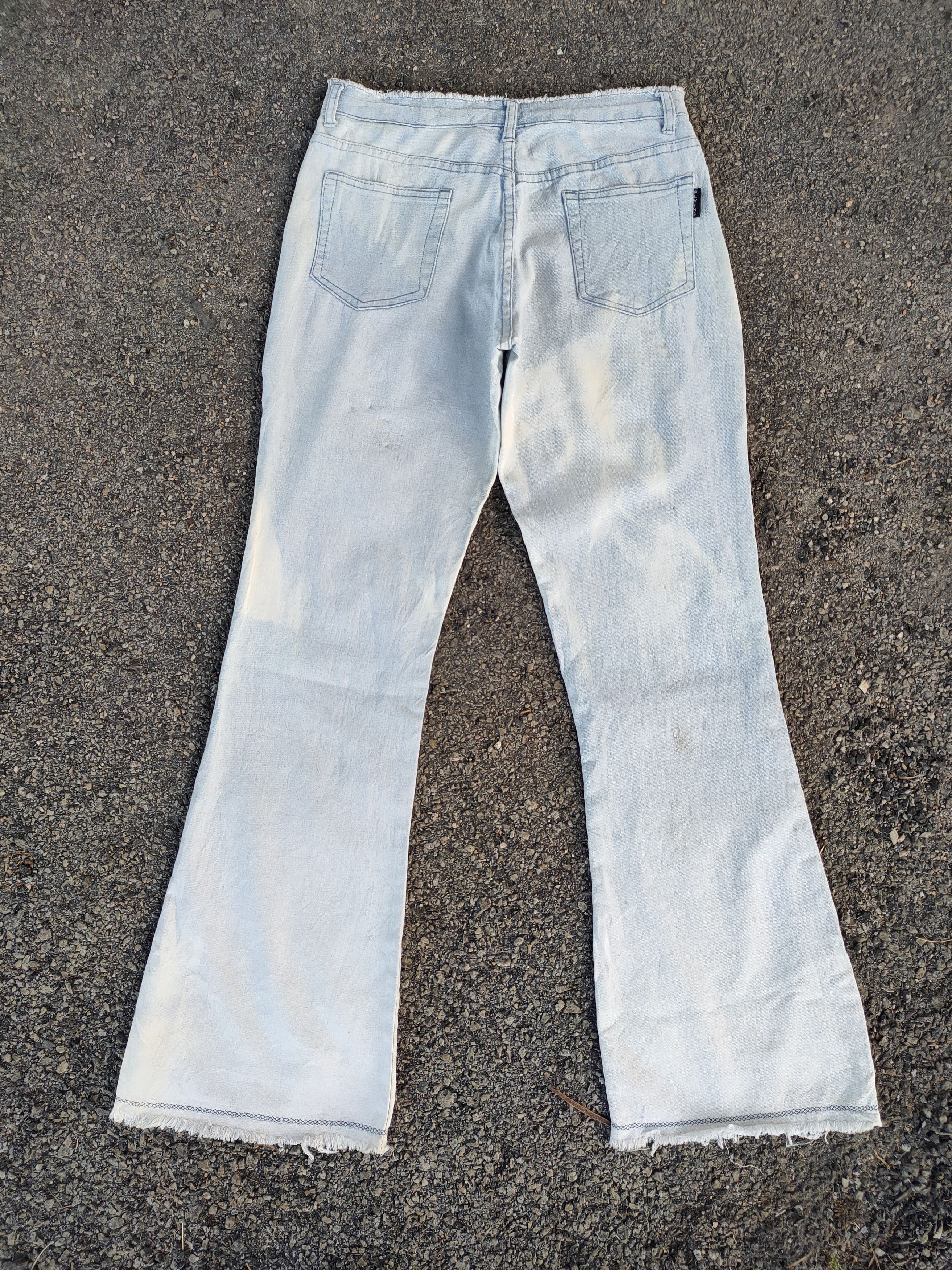 Jean FLARE VINTAGE FLYING DRAGON FADED JEAN DENIM PANTS Size US 30 / EU 46 - 2 Thumbnail