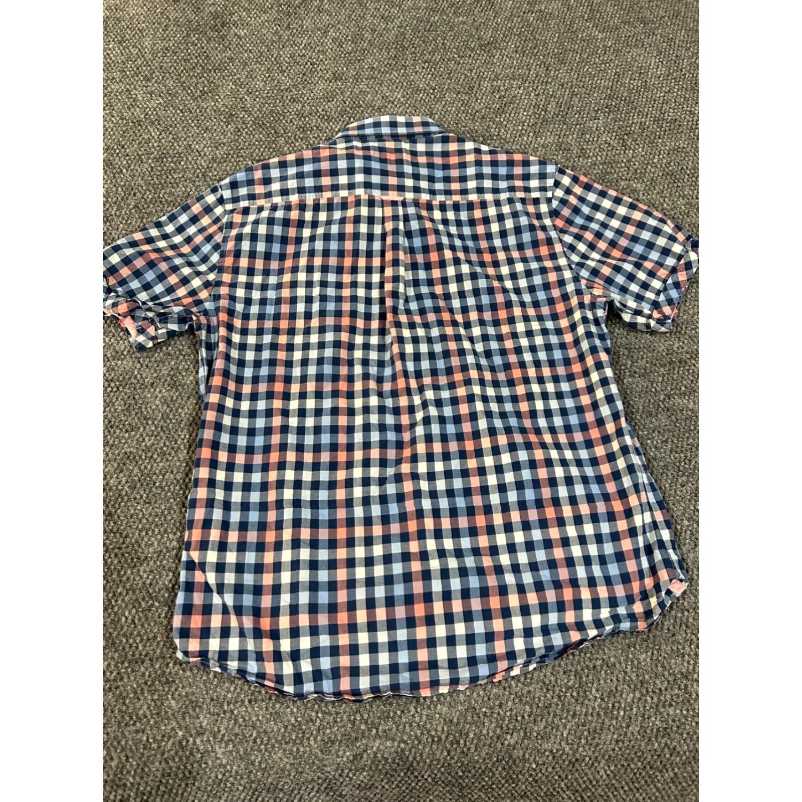 Vintage 7 Diamonds Shirt Mens XL Blue Pink Check Short Sleeve Button Front Cotton Casual Size US XL / EU 56 / 4 - 6 Thumbnail