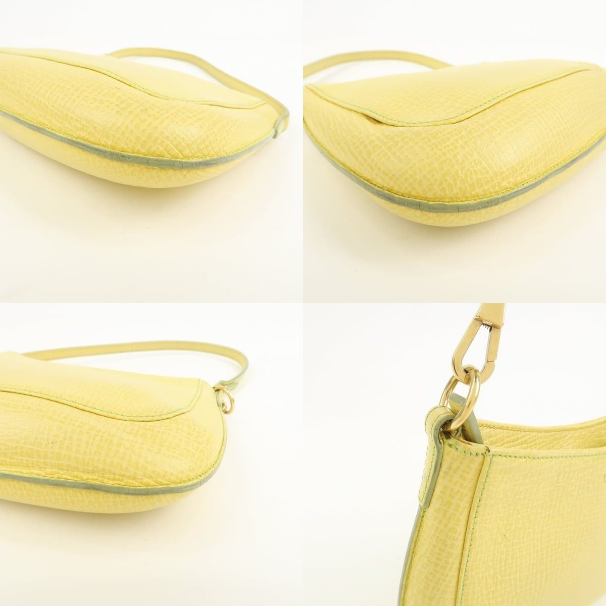 Loewe Loewe Embossed Leather Shoulder Bag Yellow Size ONE SIZE - 5 Thumbnail