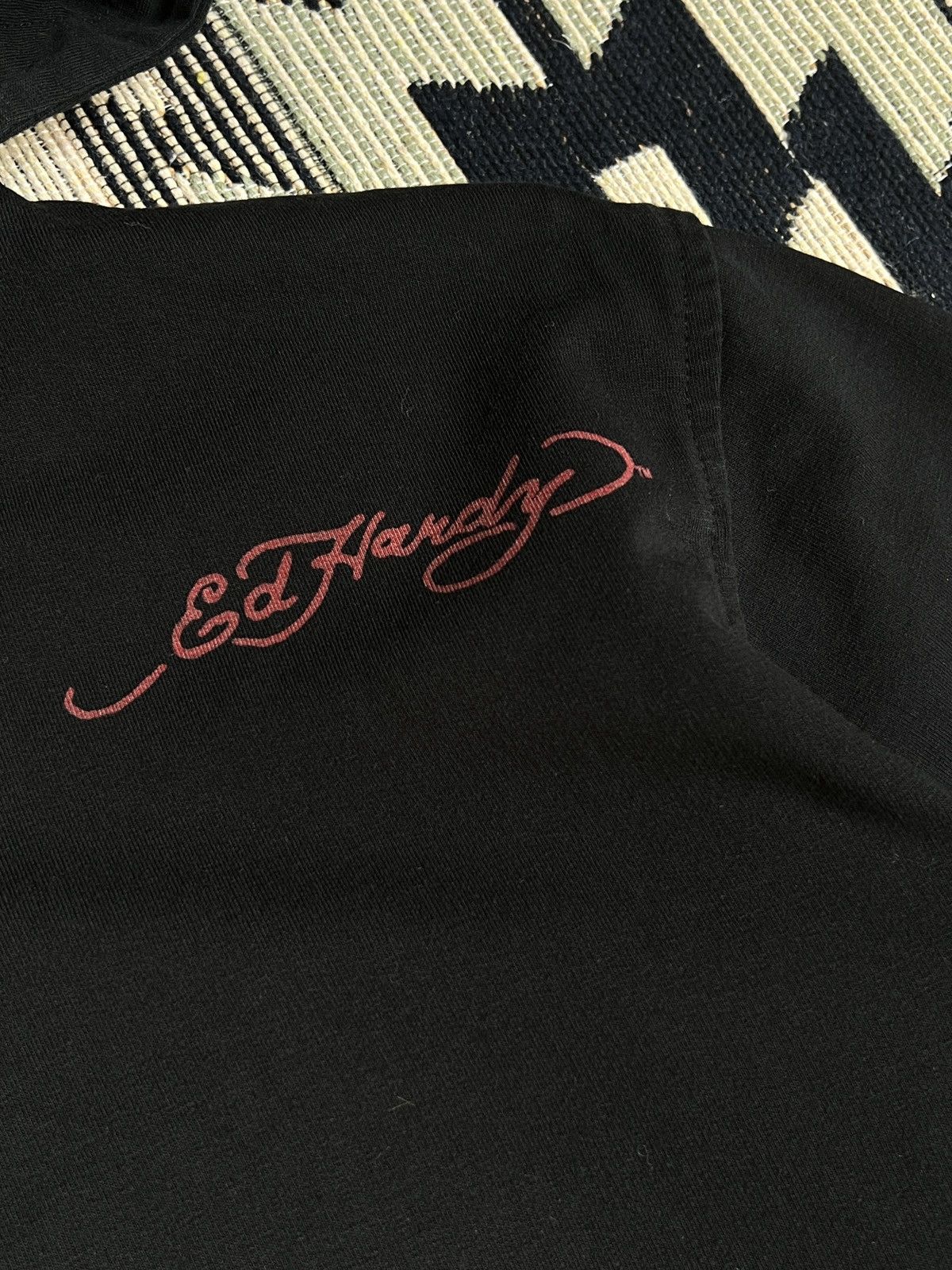 Christian Audigier Ed Hardy by Christian Audigier Big Logo Y2k Zip Hoodie Size S / US 4 / IT 40 - 6 Thumbnail