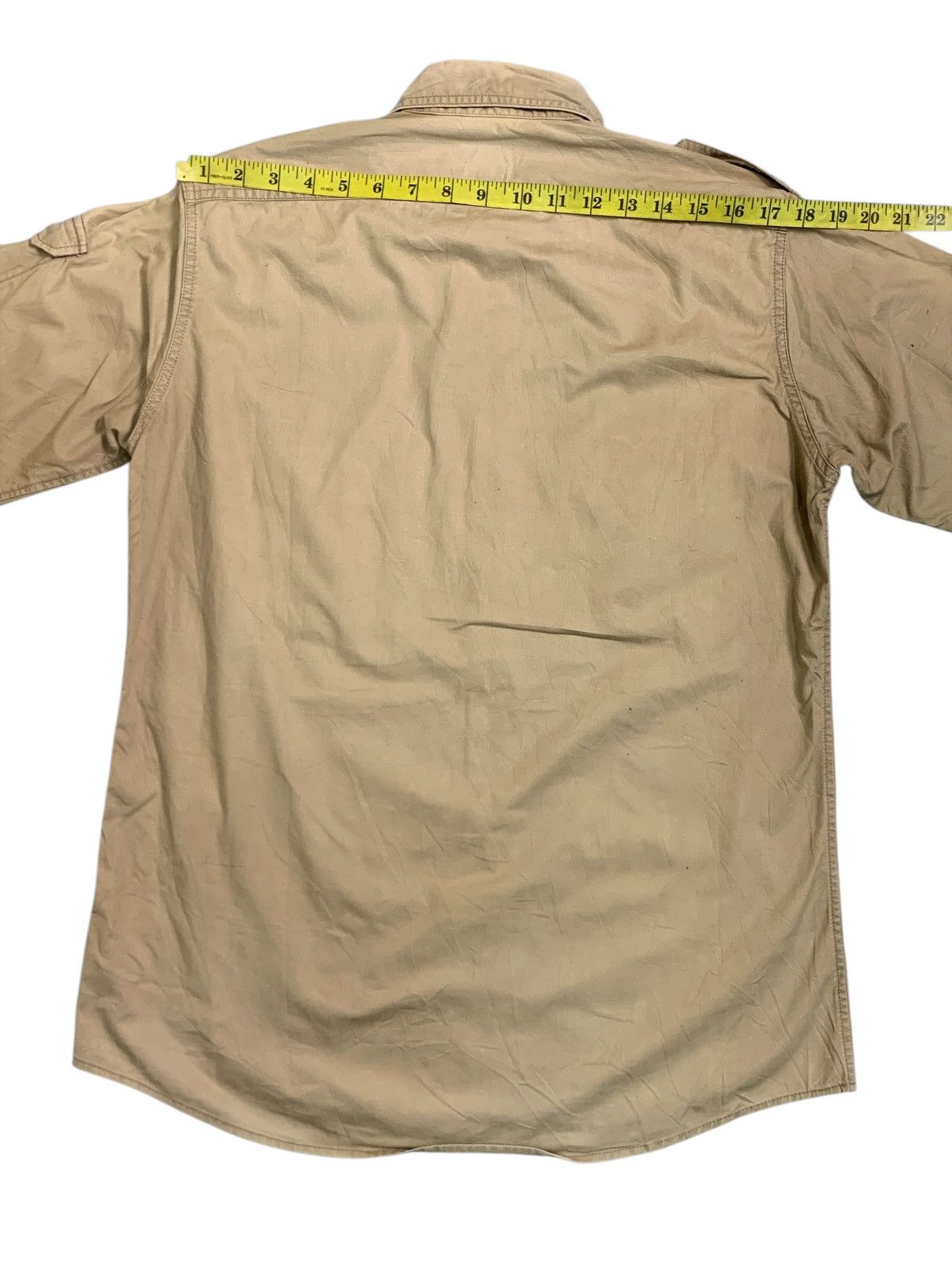 Takeo Kikuchi Rare Takeo Kikuchi Khaki Button Down Roll Up Sleeve Shirts Size US L / EU 52-54 / 3 - 9 Thumbnail
