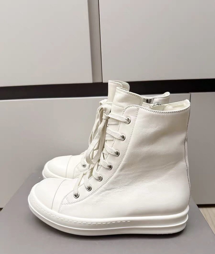 Rick Owens Rick Owens DRKSHDW Milk White High-Top Size US 7 / IT 37 - 5 Thumbnail